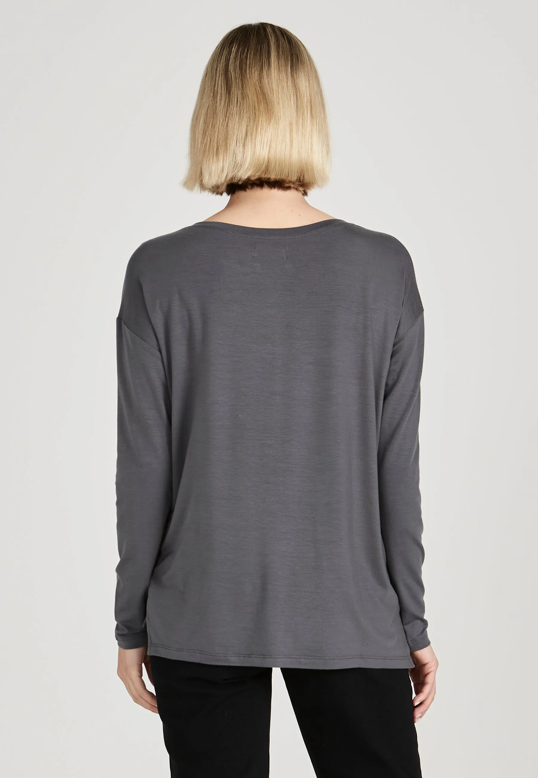 Long sleeve POLLY in TENCEL™ Lyocell - Shadow Grey (Tencel) Givn Berlin
