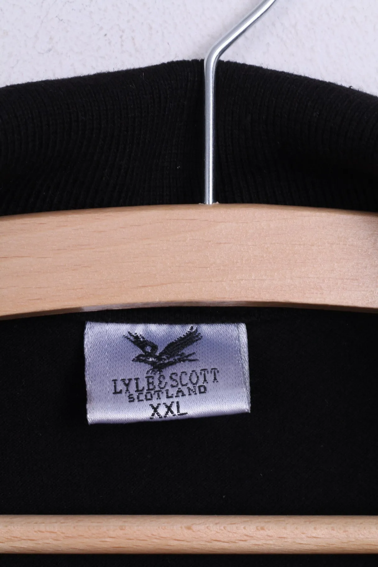 Lyle & Scott Mens 2XL Polo Shirt Black Cotton XXL Sport
