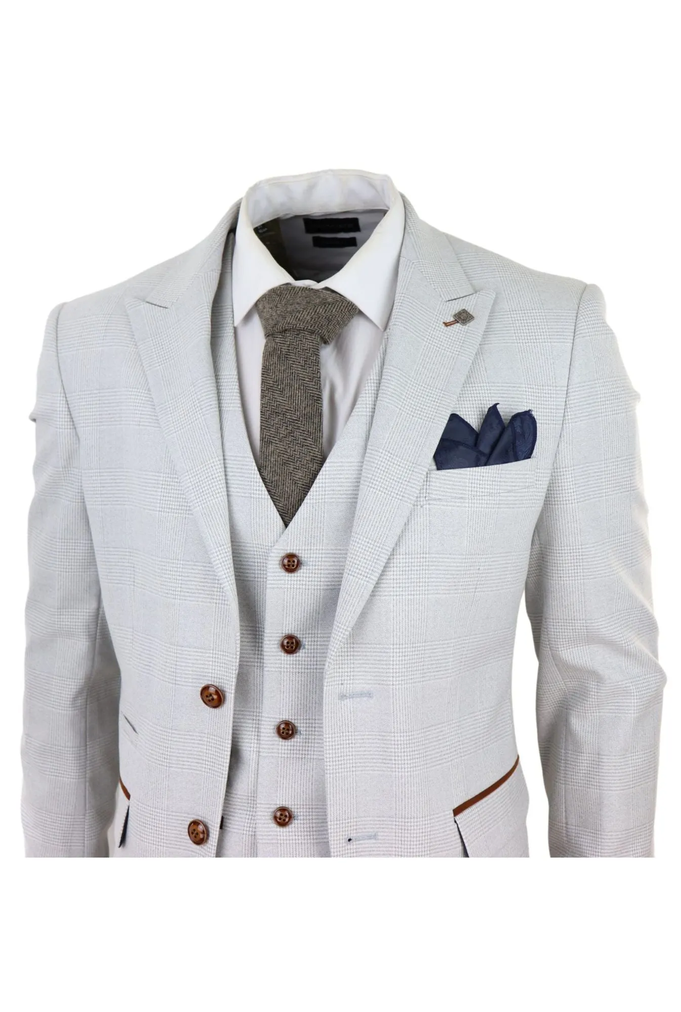 Mark 3 Piece Tweed Check Suit