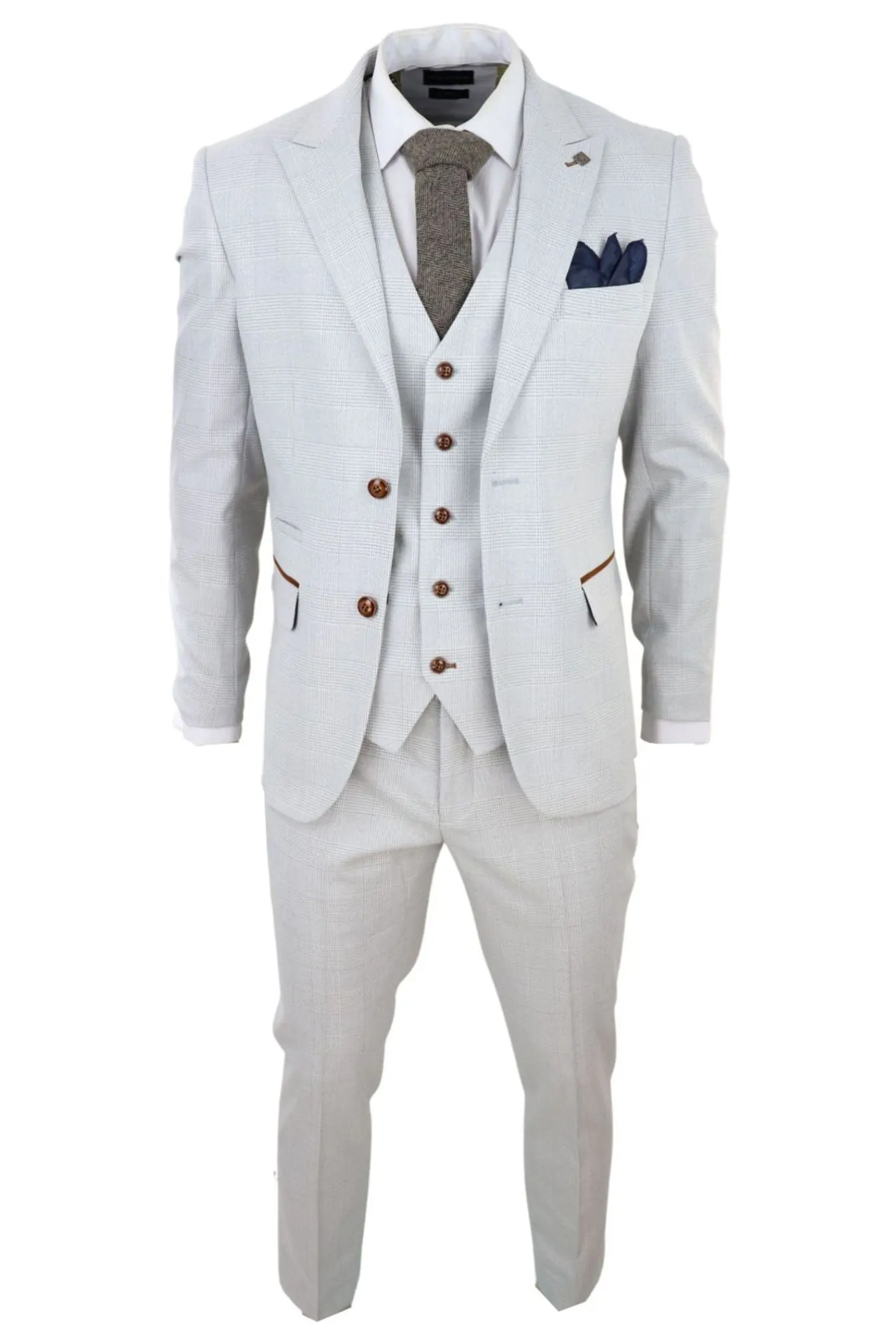 Mark 3 Piece Tweed Check Suit