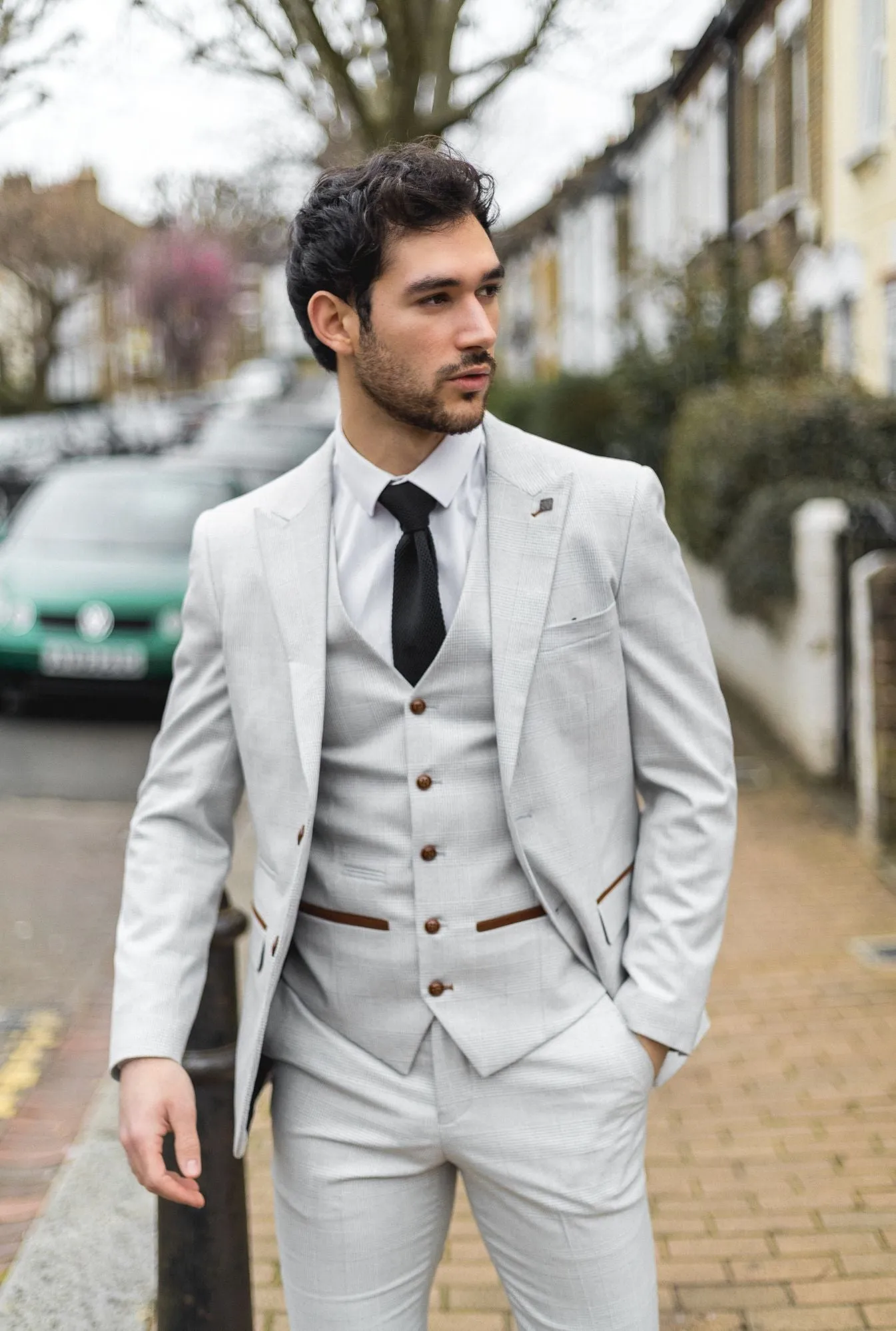 Mark 3 Piece Tweed Check Suit