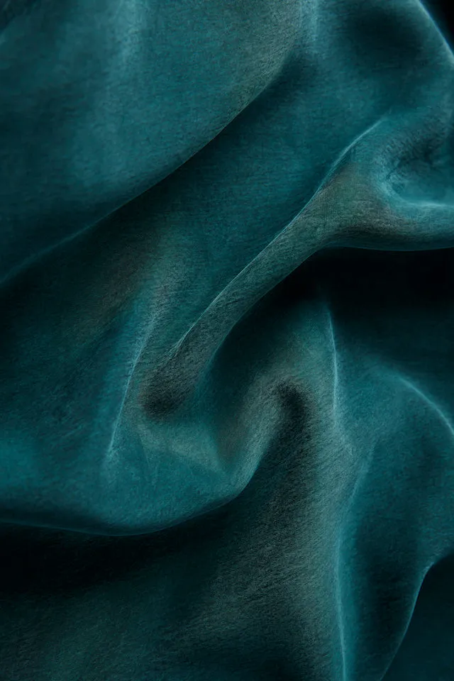 Midi dress GBANISSA made of cupro (Bemberg™) - Dark Teal Givn Berlin