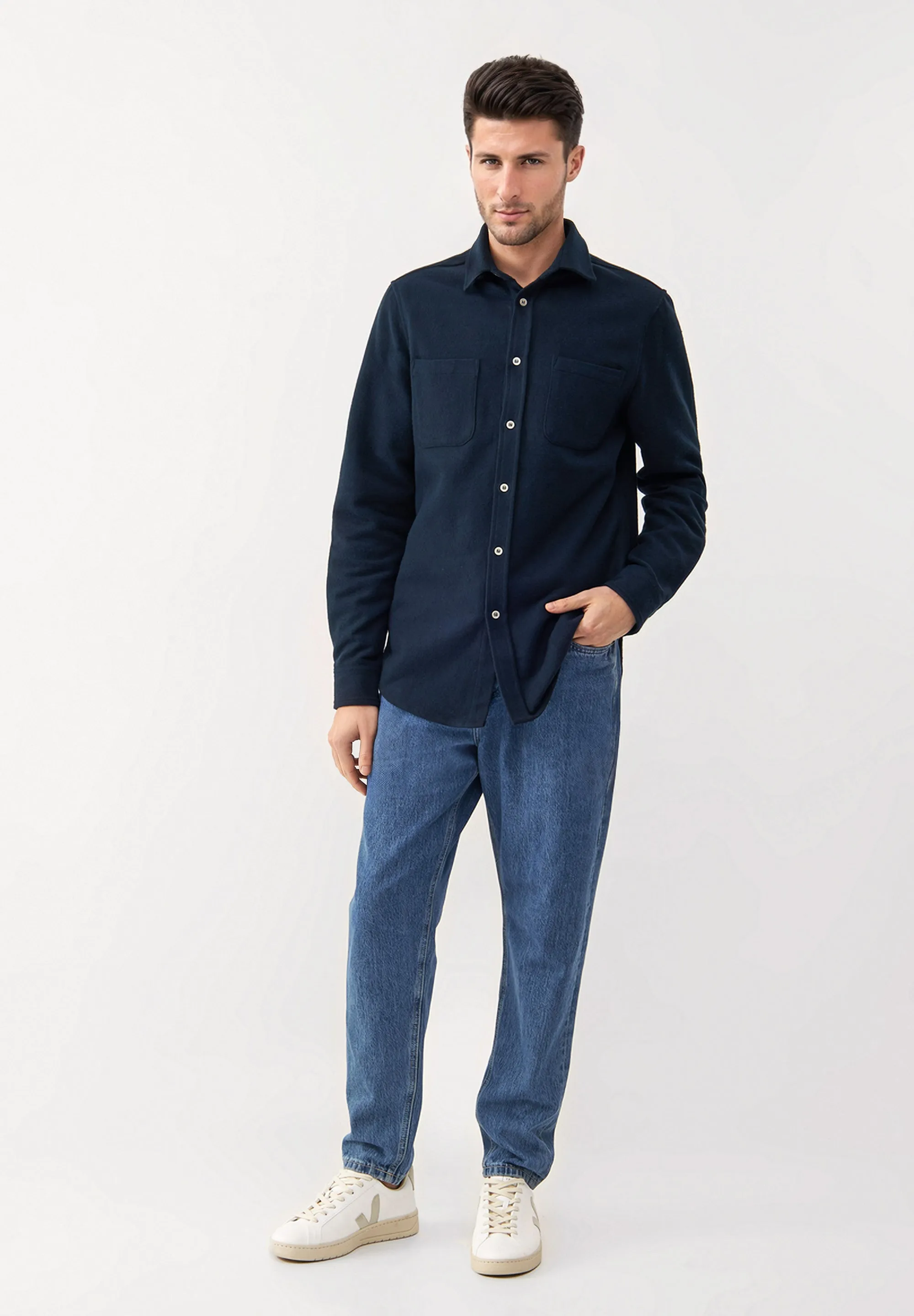 OLIVER shirt made from organic cotton - Midnight Blue Givn Berlin