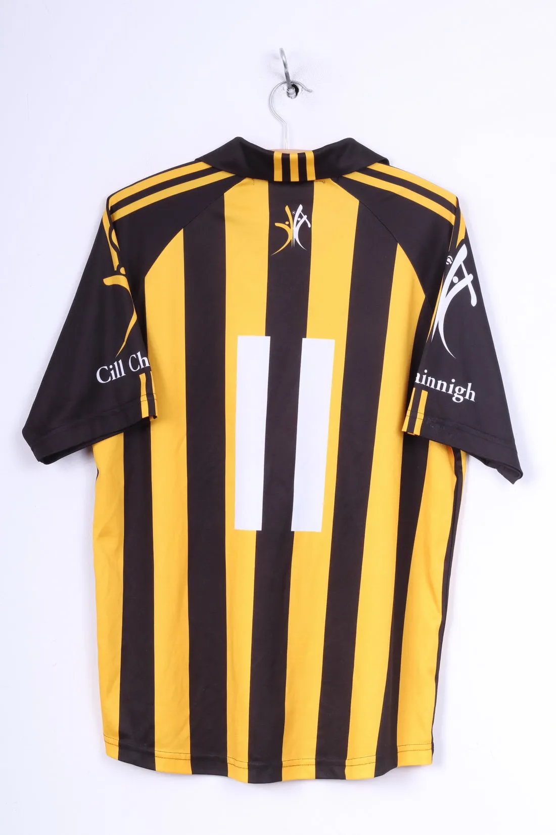 O'Neills Mens L Polo Shirt Jeresy Black Striped Cill Chainnigh Avonmore #11