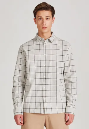 Organic Cotton Check Shirt KENT - Light Grey (Checks) Givn Berlin
