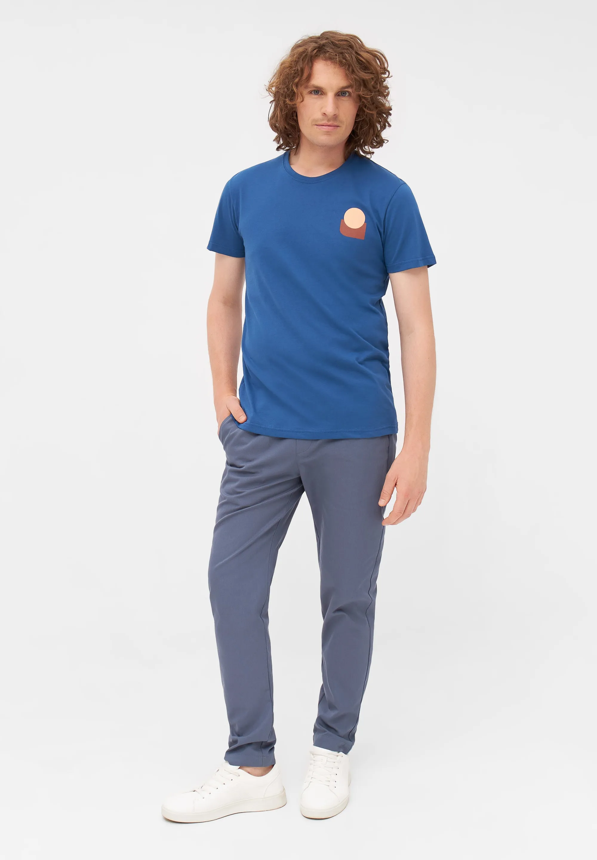Organic Cotton COLBY (Forms) T-Shirt - Ocean Blue Givn Berlin