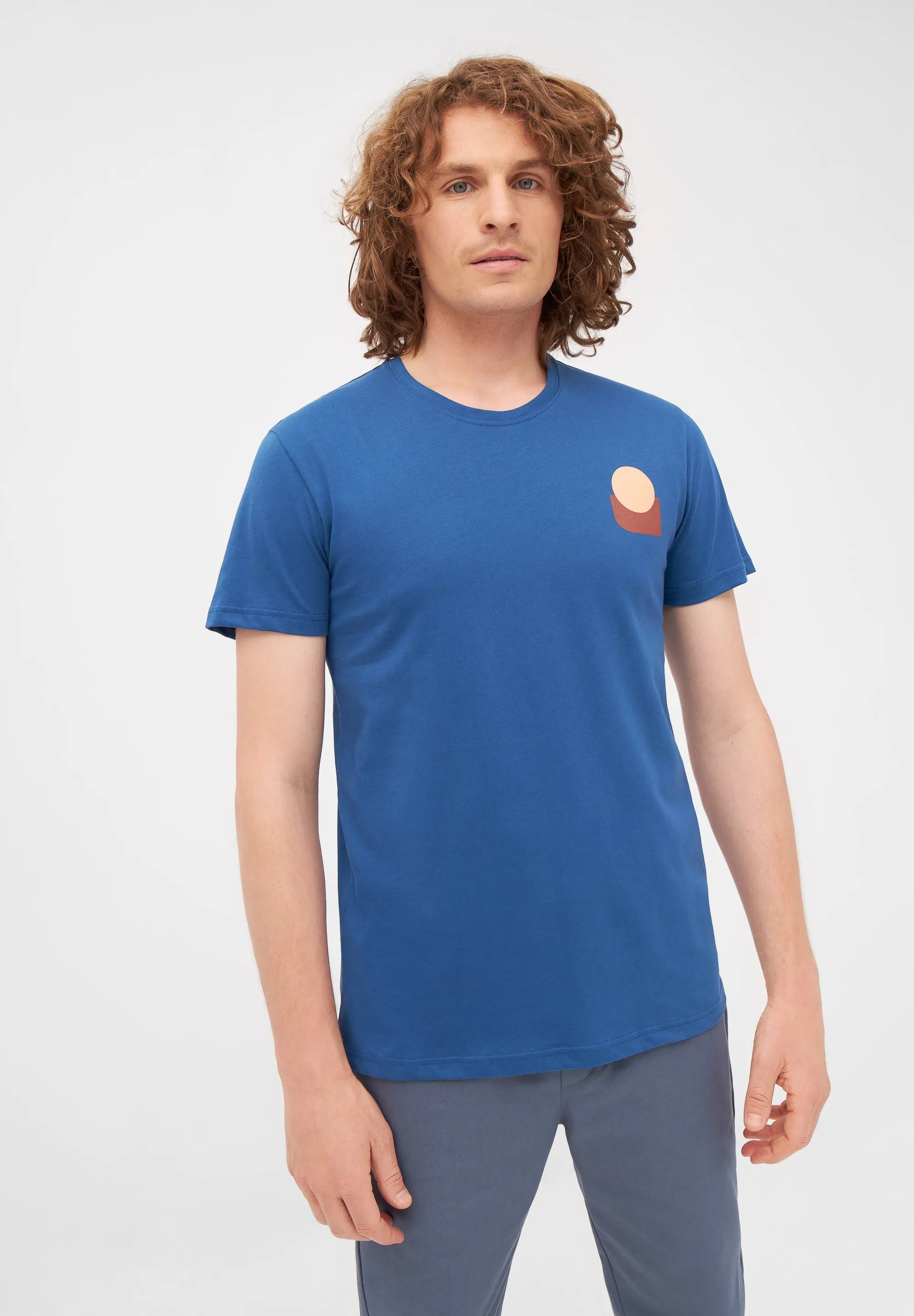 Organic Cotton COLBY (Forms) T-Shirt - Ocean Blue Givn Berlin
