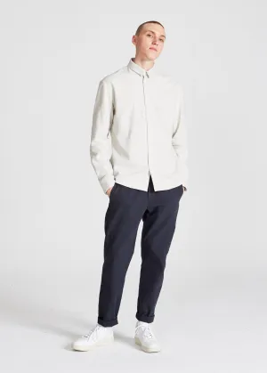 Organic Cotton Flannel Shirt KENT - Light Grey Melange Givn Berlin