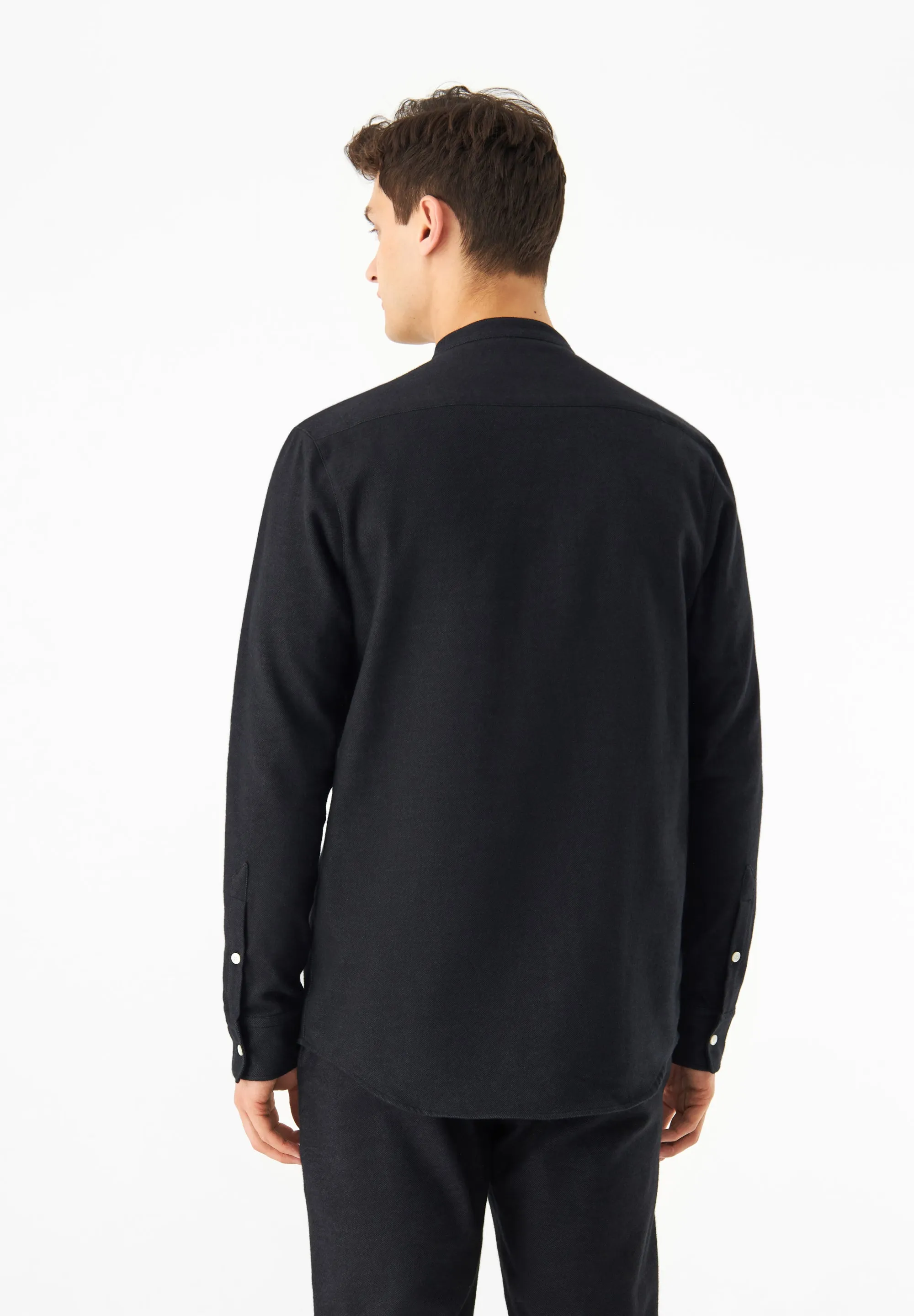 Organic Cotton Flannel Shirt WES - Anthracite Givn Berlin