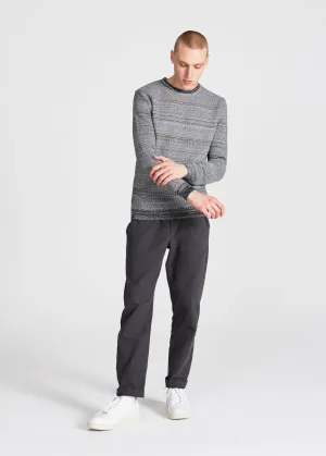Organic Cotton Knit Sweater ADRIAN - Black / White (Melange) Givn Berlin