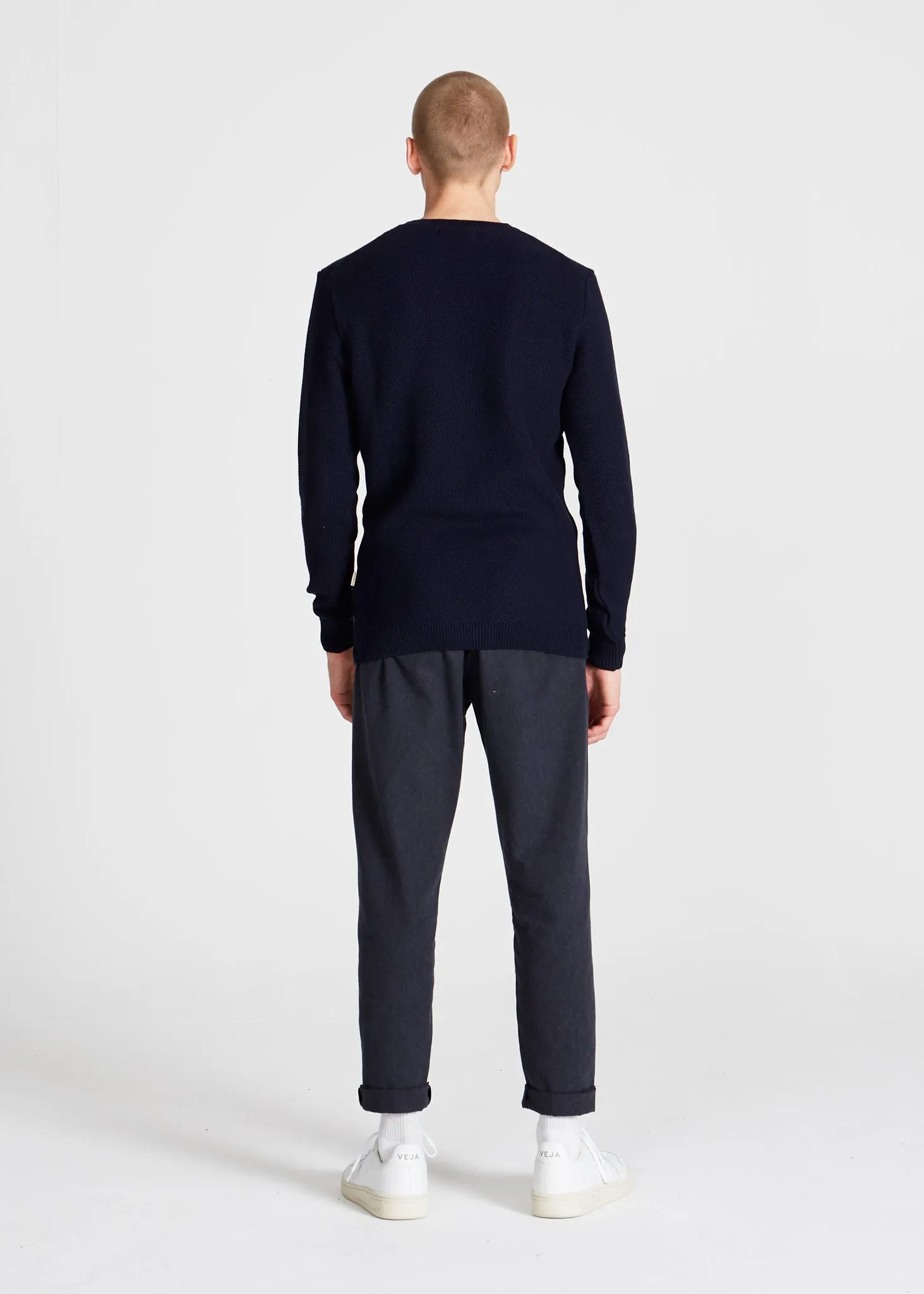 Organic Cotton Knit Sweater ADRIAN - Blue Givn Berlin