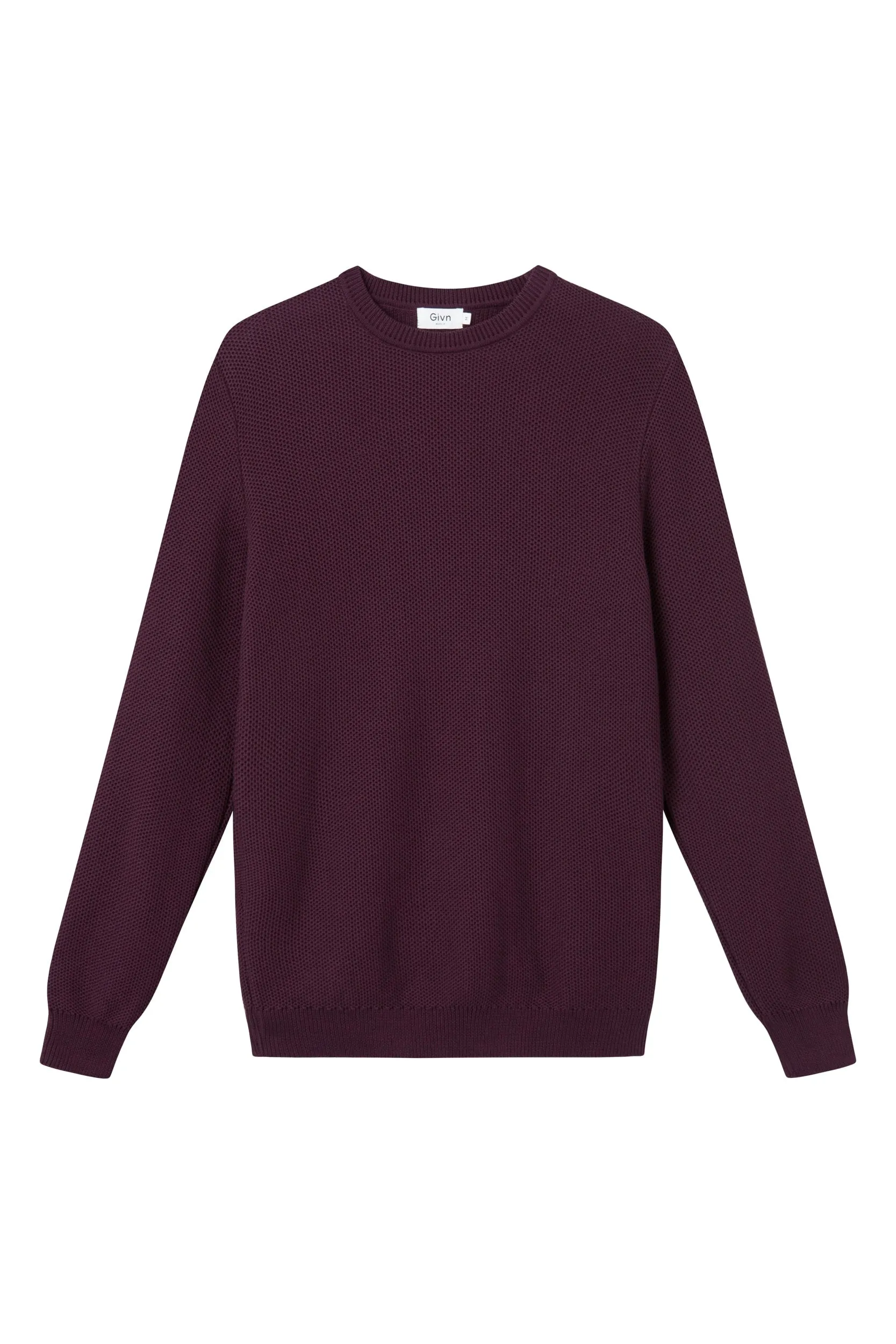 Organic Cotton Knit Sweater ADRIAN - Bordeaux Givn Berlin