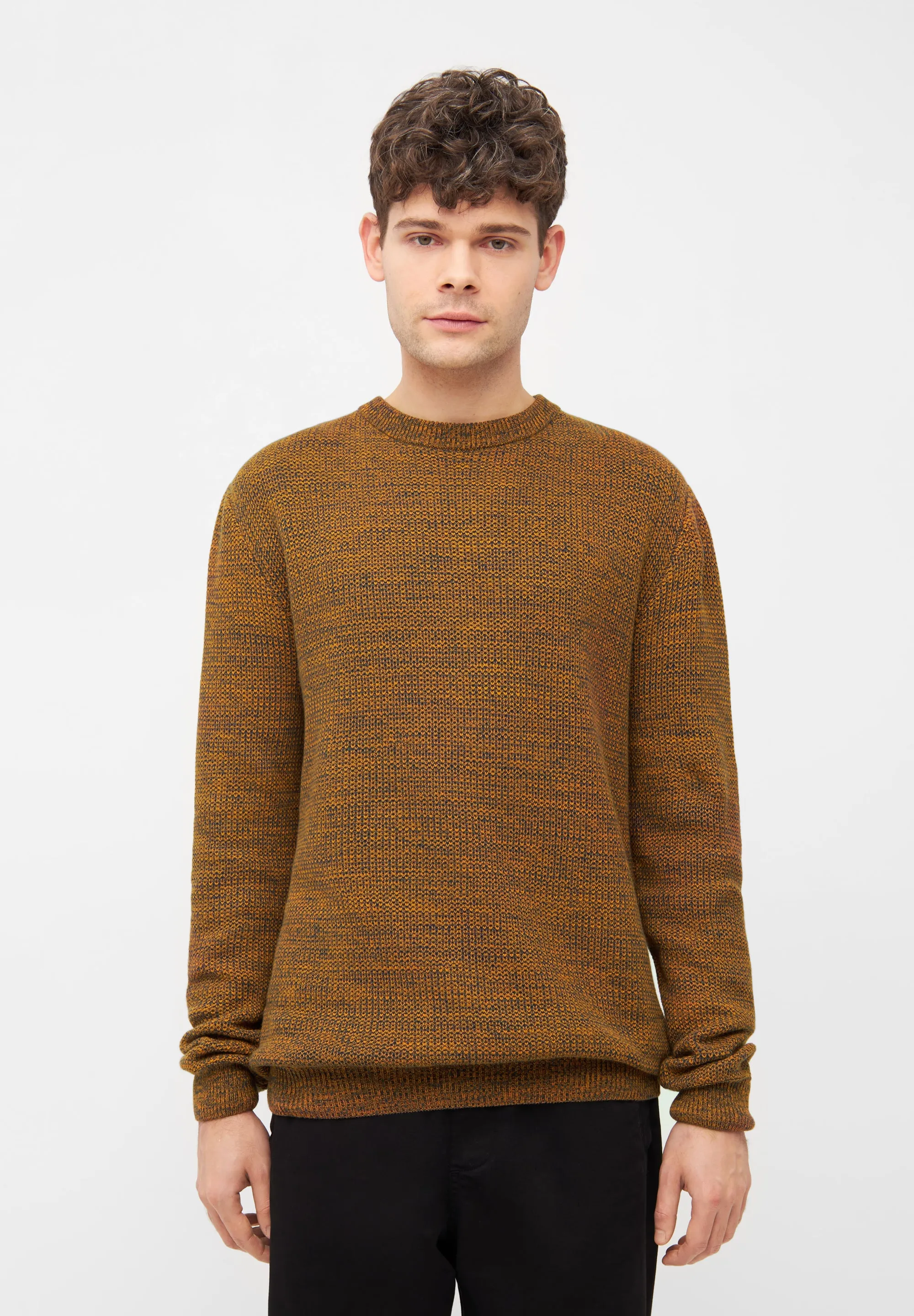 Organic Cotton Knit Sweater AIDEN - Golden Oak (Melange) Givn Berlin