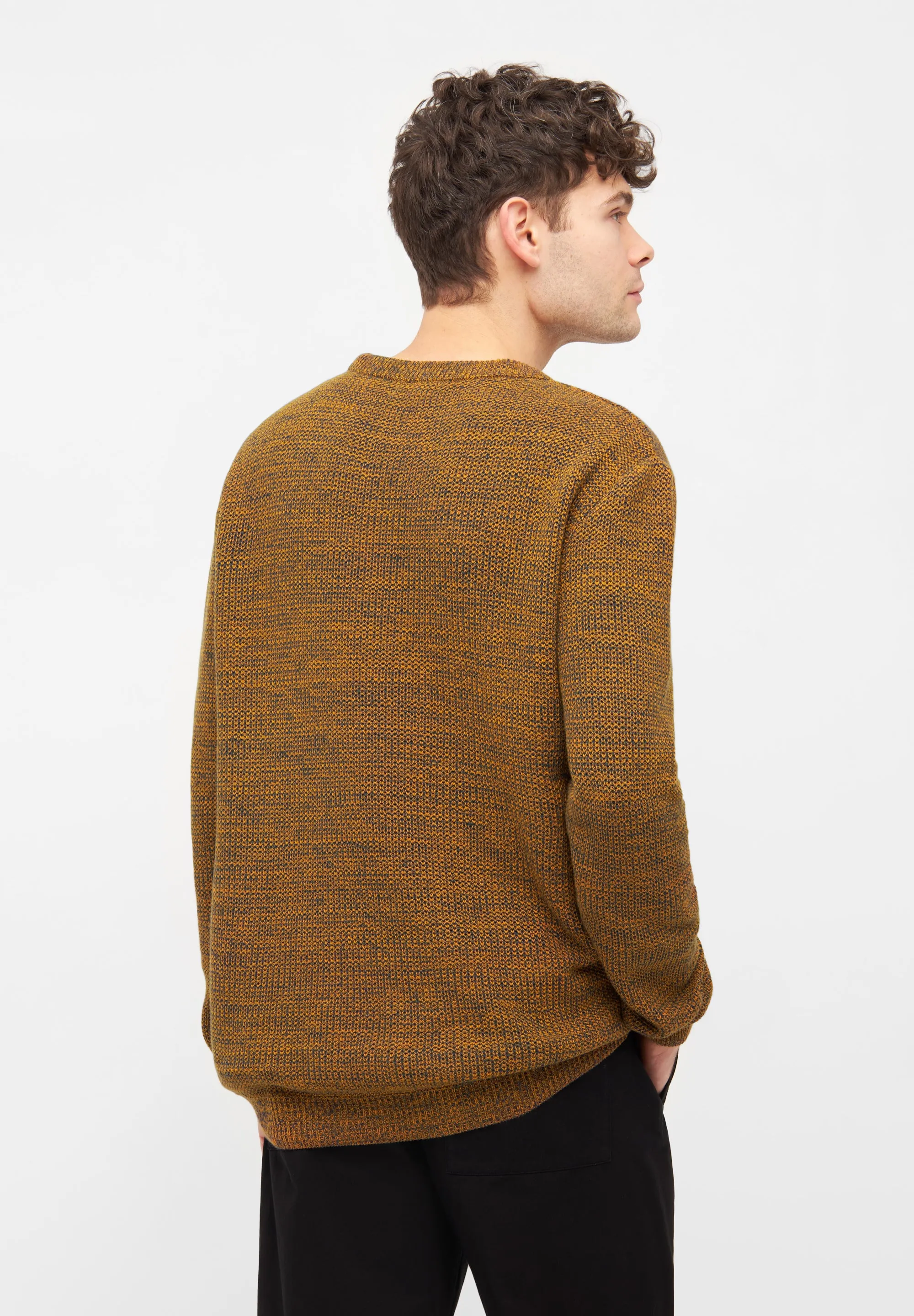 Organic Cotton Knit Sweater AIDEN - Golden Oak (Melange) Givn Berlin