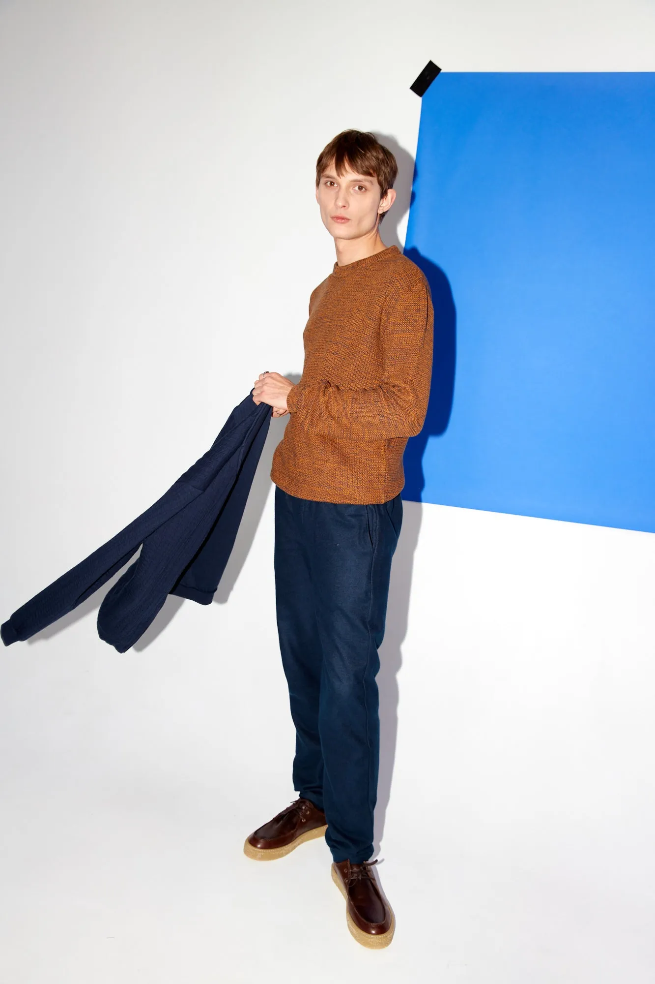 Organic Cotton Knit Sweater AIDEN - Golden Oak (Melange) Givn Berlin