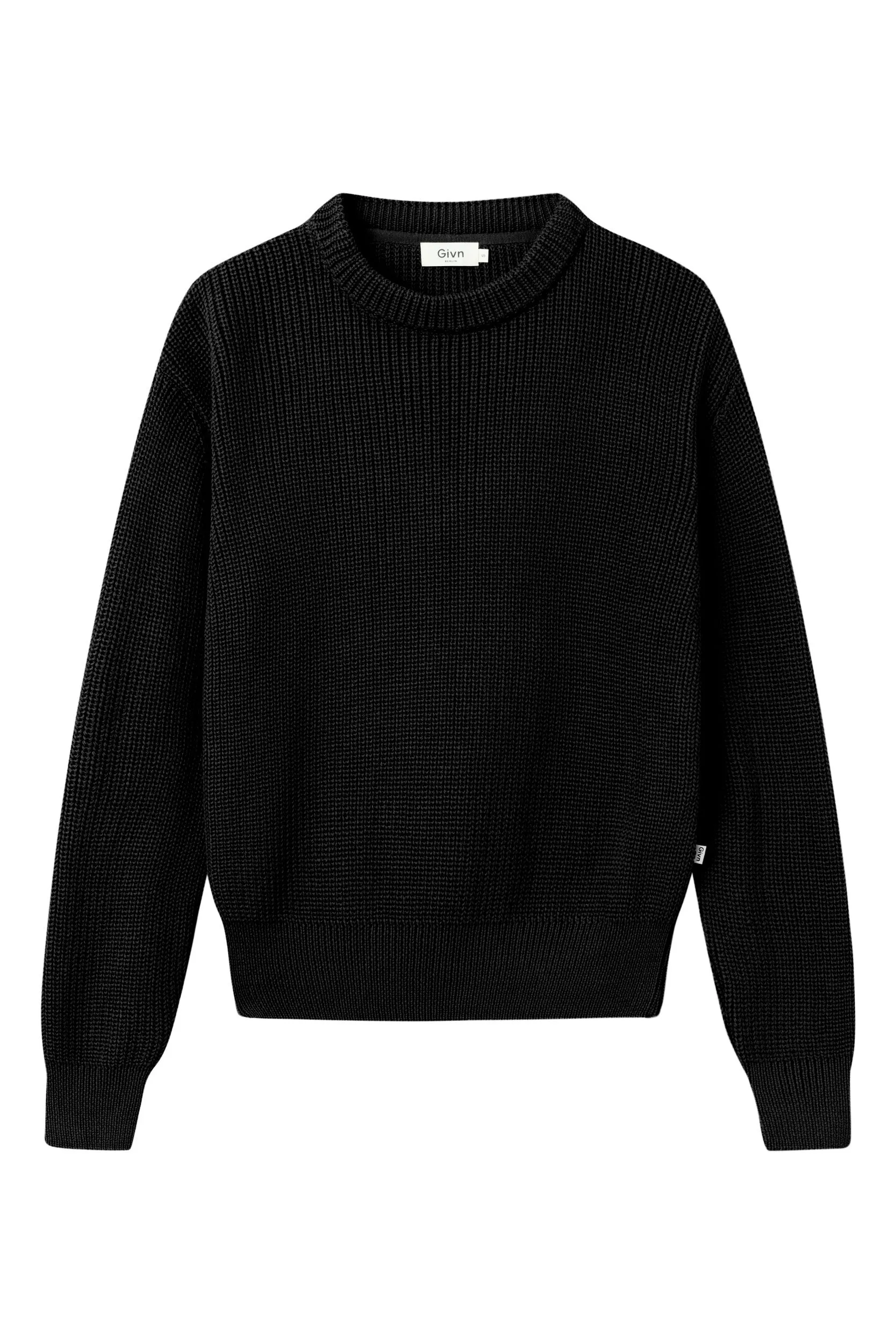 Organic Cotton Knit Sweater ARIA - Black Givn Berlin