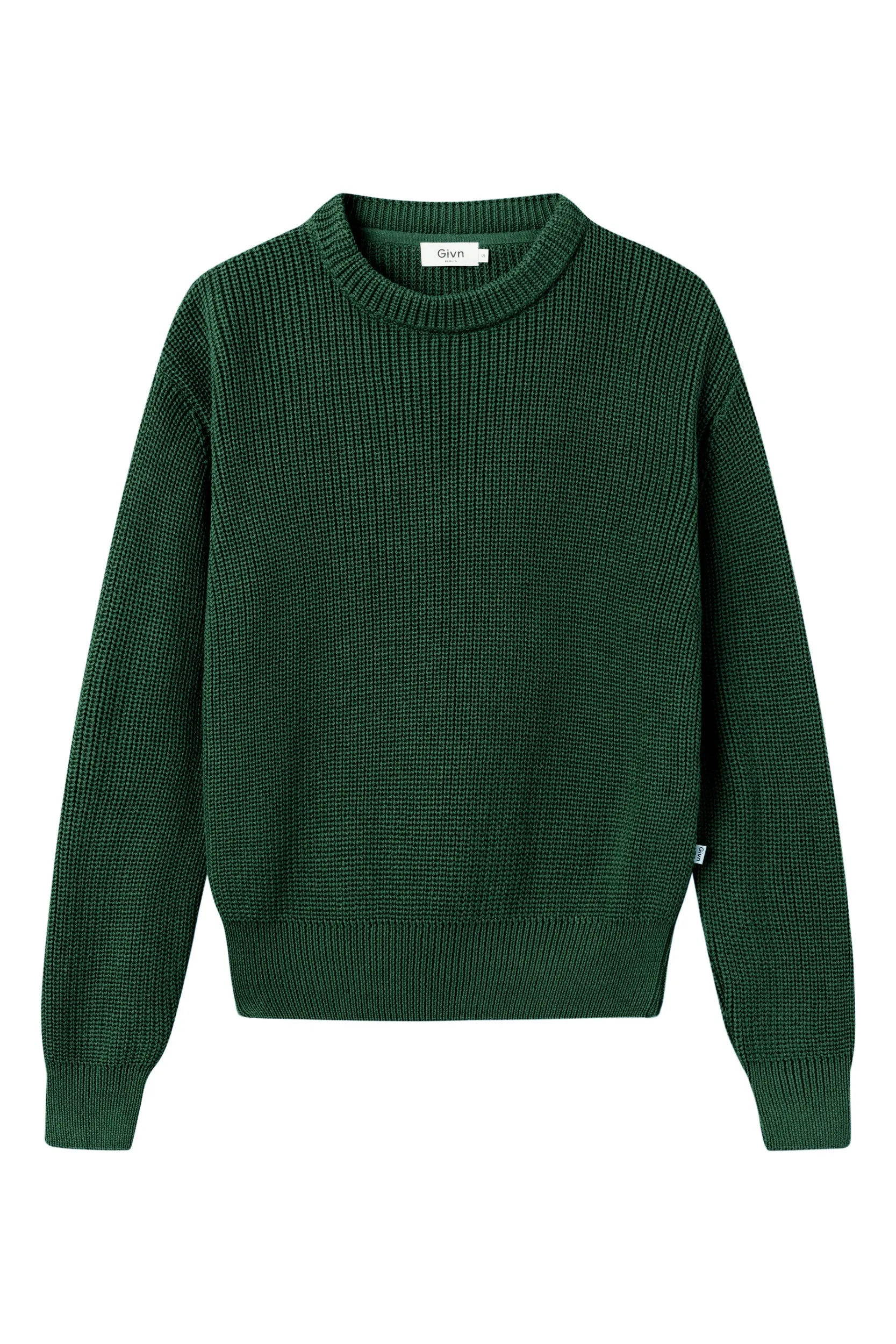 Organic Cotton Knit Sweater ARIA - Cedar Green Givn Berlin