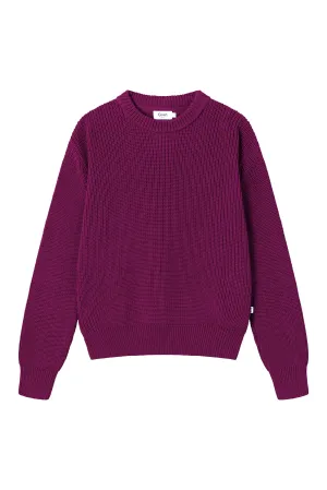 Organic Cotton Knit Sweater ARIA - Dark Pink Givn Berlin