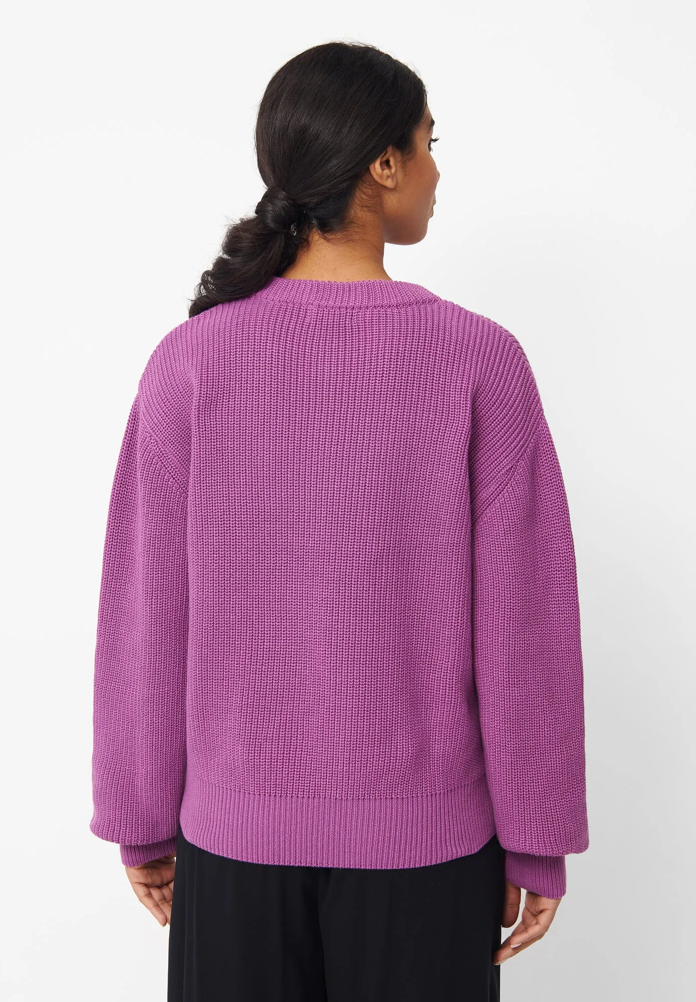 Organic Cotton Knit Sweater ARIA - Vivid Violet Givn Berlin
