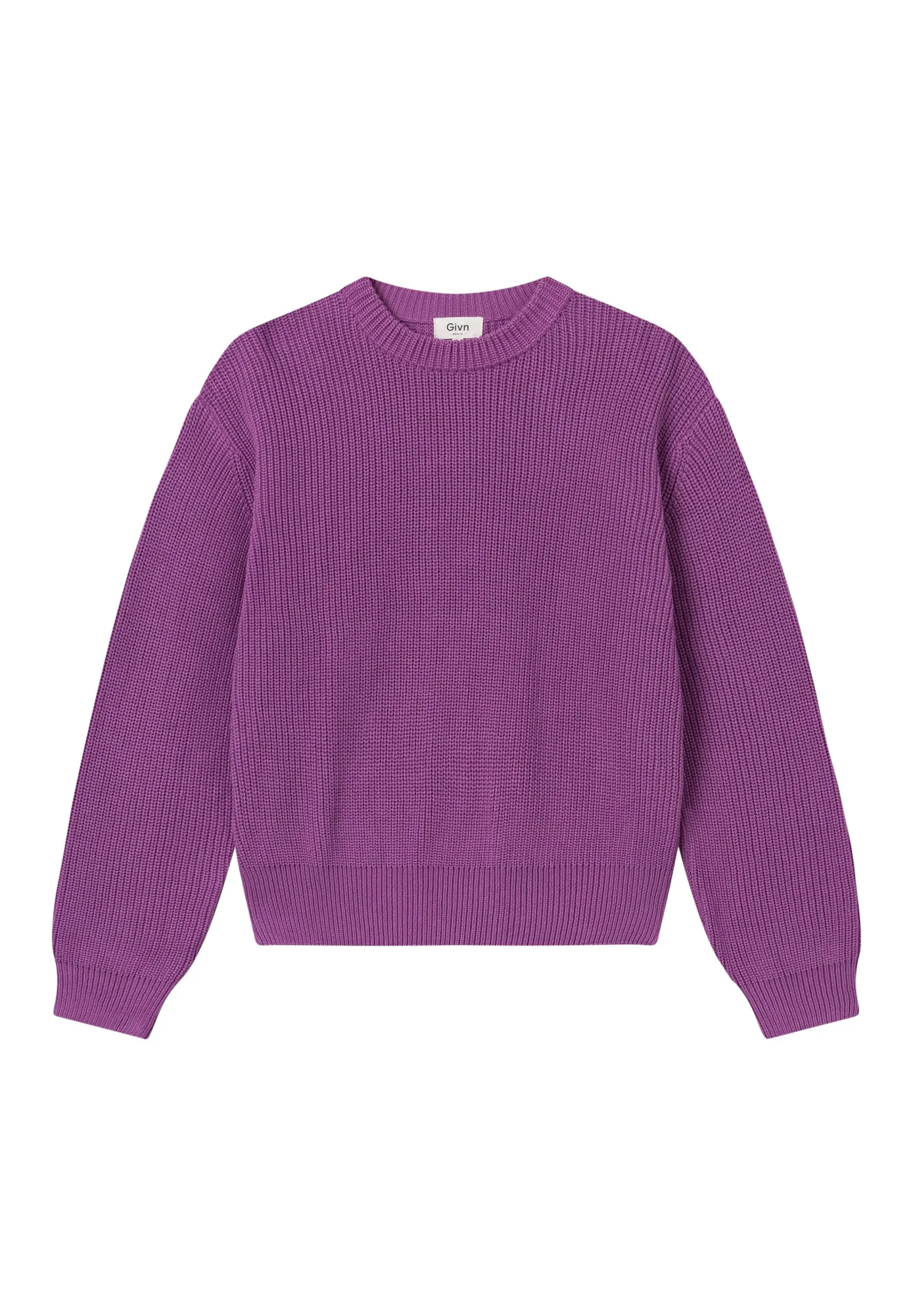 Organic Cotton Knit Sweater ARIA - Vivid Violet Givn Berlin