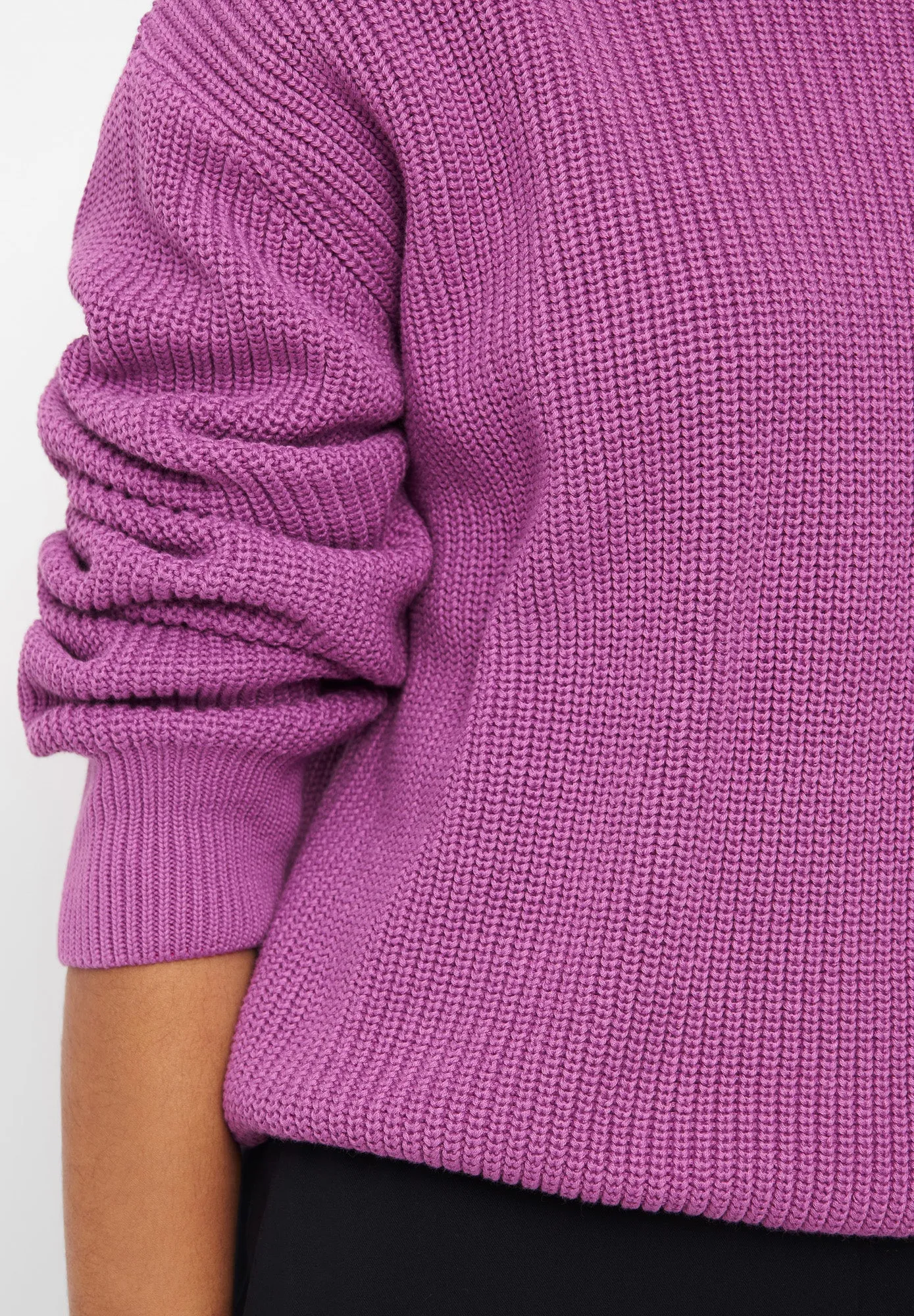 Organic Cotton Knit Sweater ARIA - Vivid Violet Givn Berlin