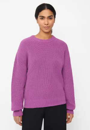 Organic Cotton Knit Sweater ARIA - Vivid Violet Givn Berlin