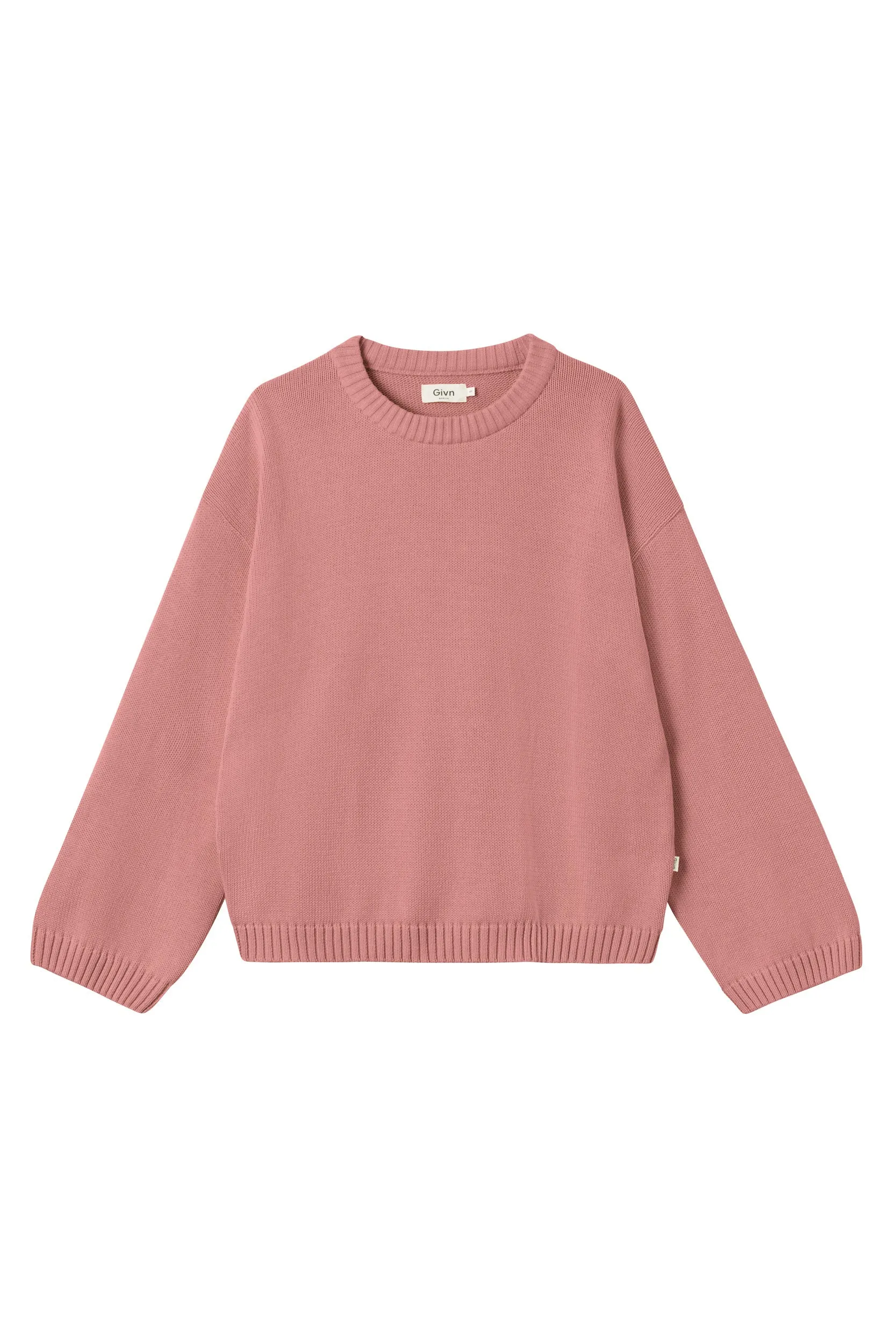 Organic Cotton Knit Sweater BECKY - Dark Rose Givn Berlin