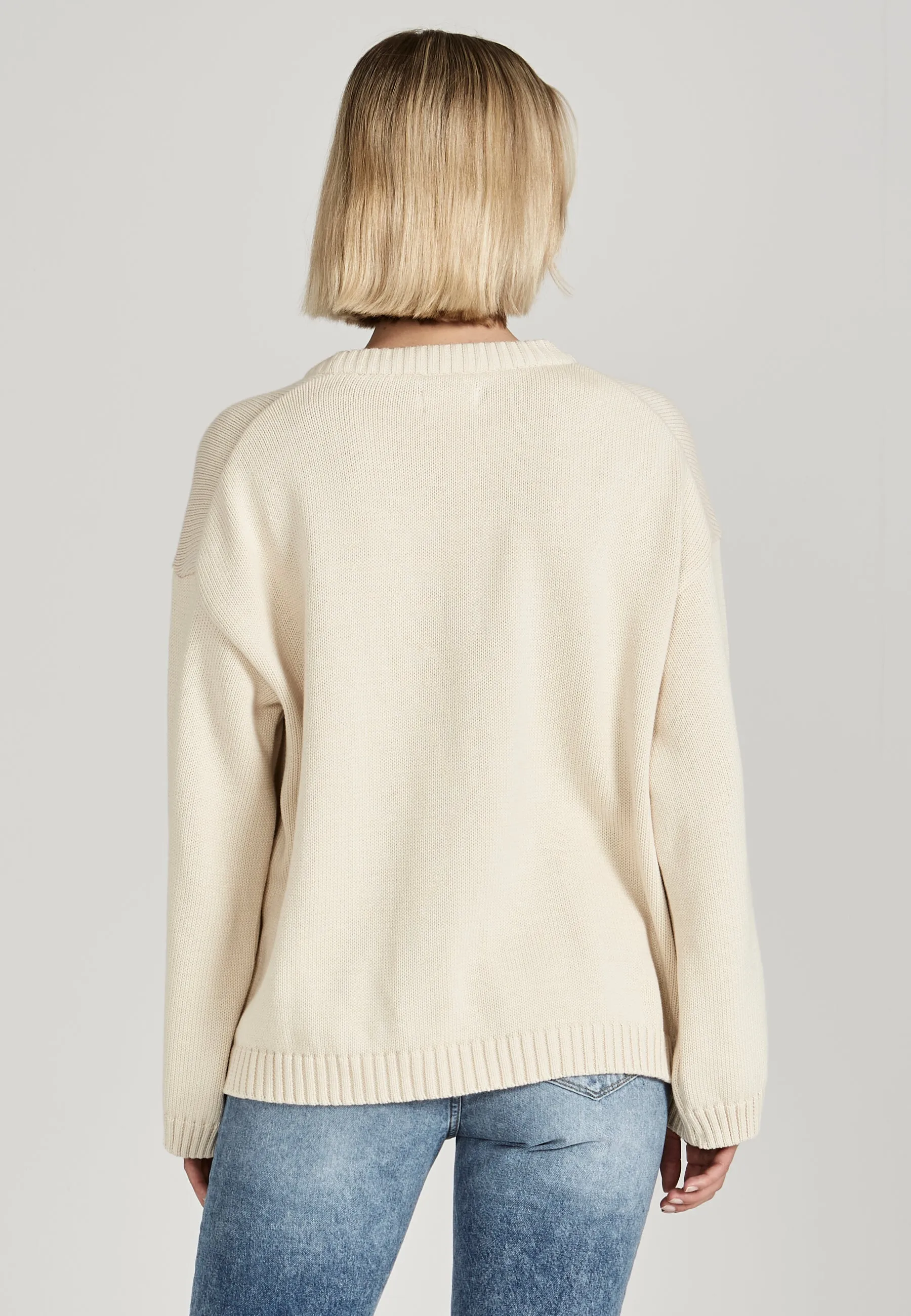 Organic Cotton Knit Sweater BECKY - Undyed Givn Berlin