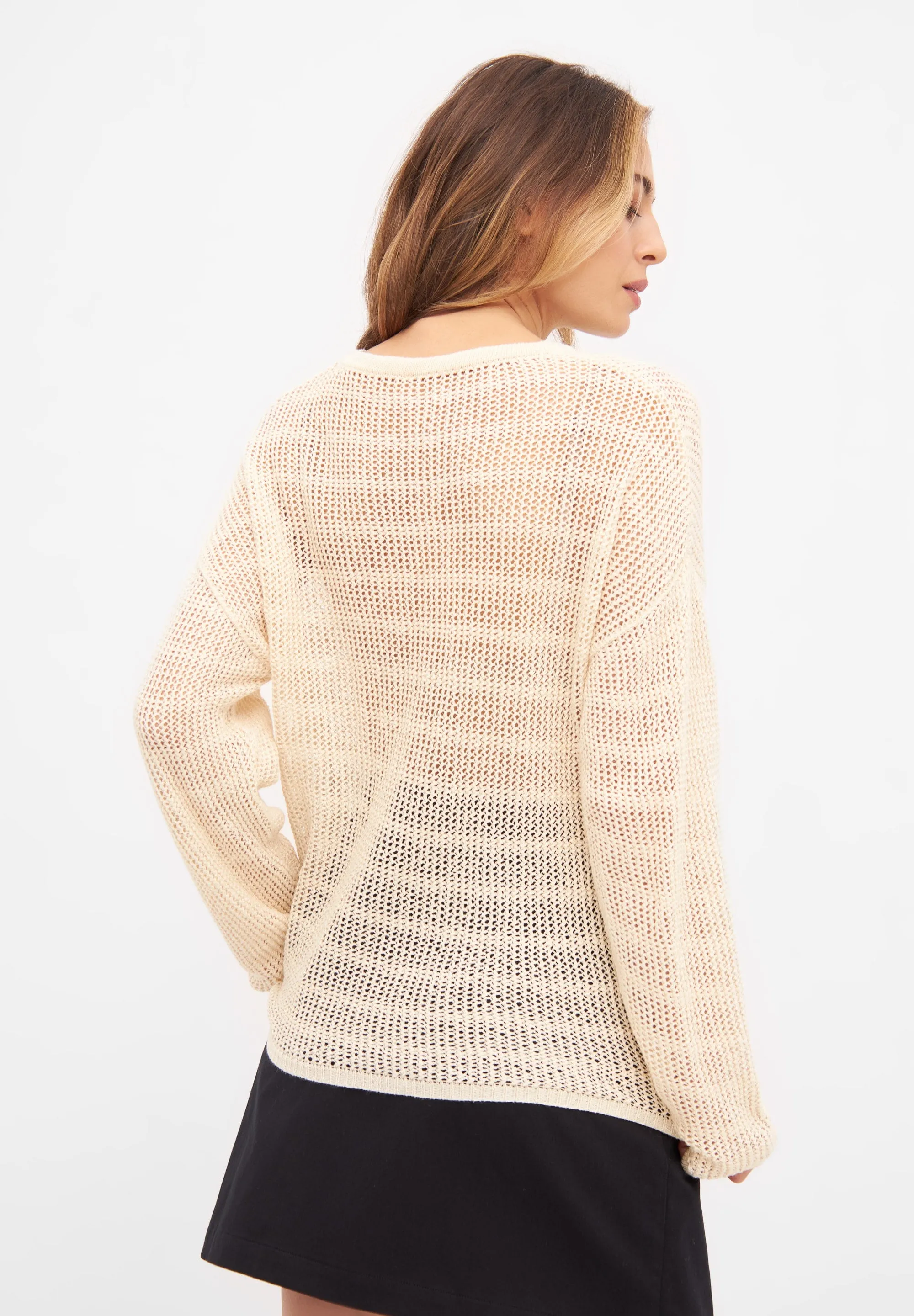 Organic Cotton Knit Sweater BRIANA - Off White Givn Berlin