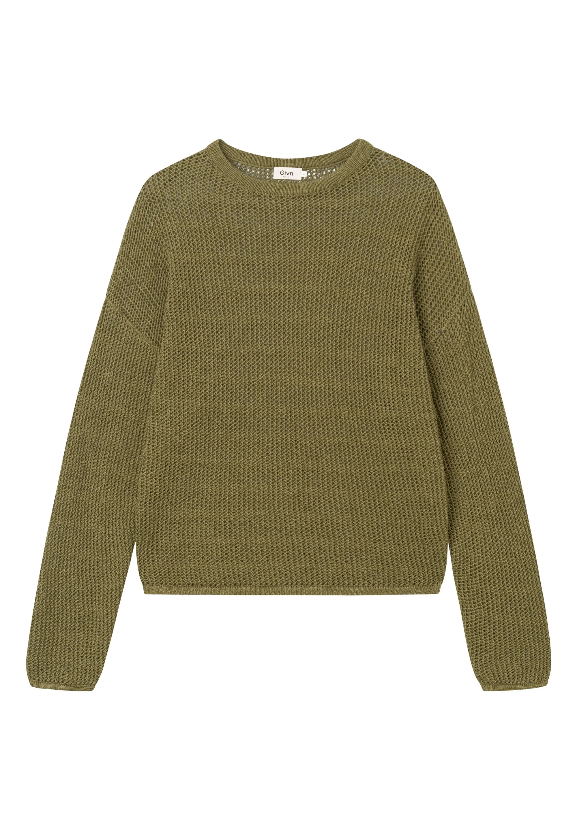 Organic Cotton Knit Sweater BRIANA - Olive Oil Givn Berlin