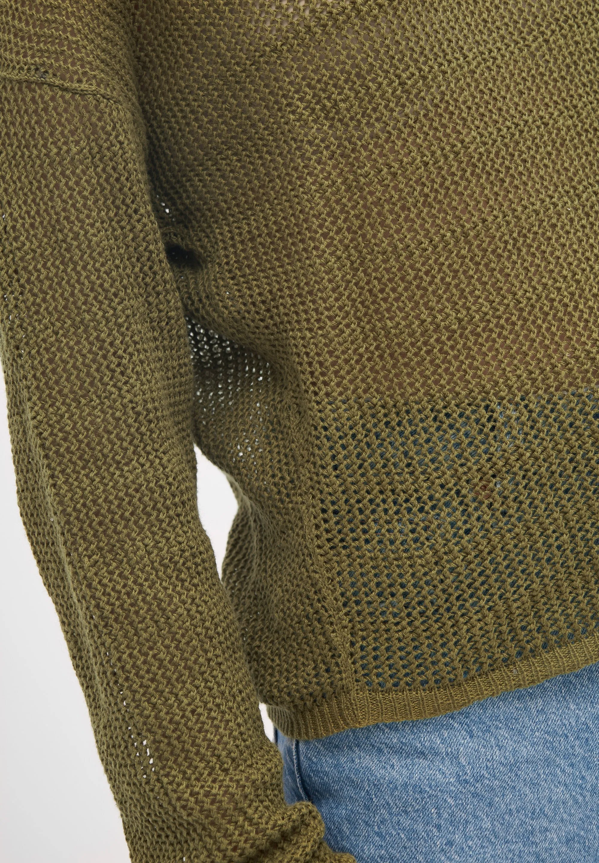 Organic Cotton Knit Sweater BRIANA - Olive Oil Givn Berlin