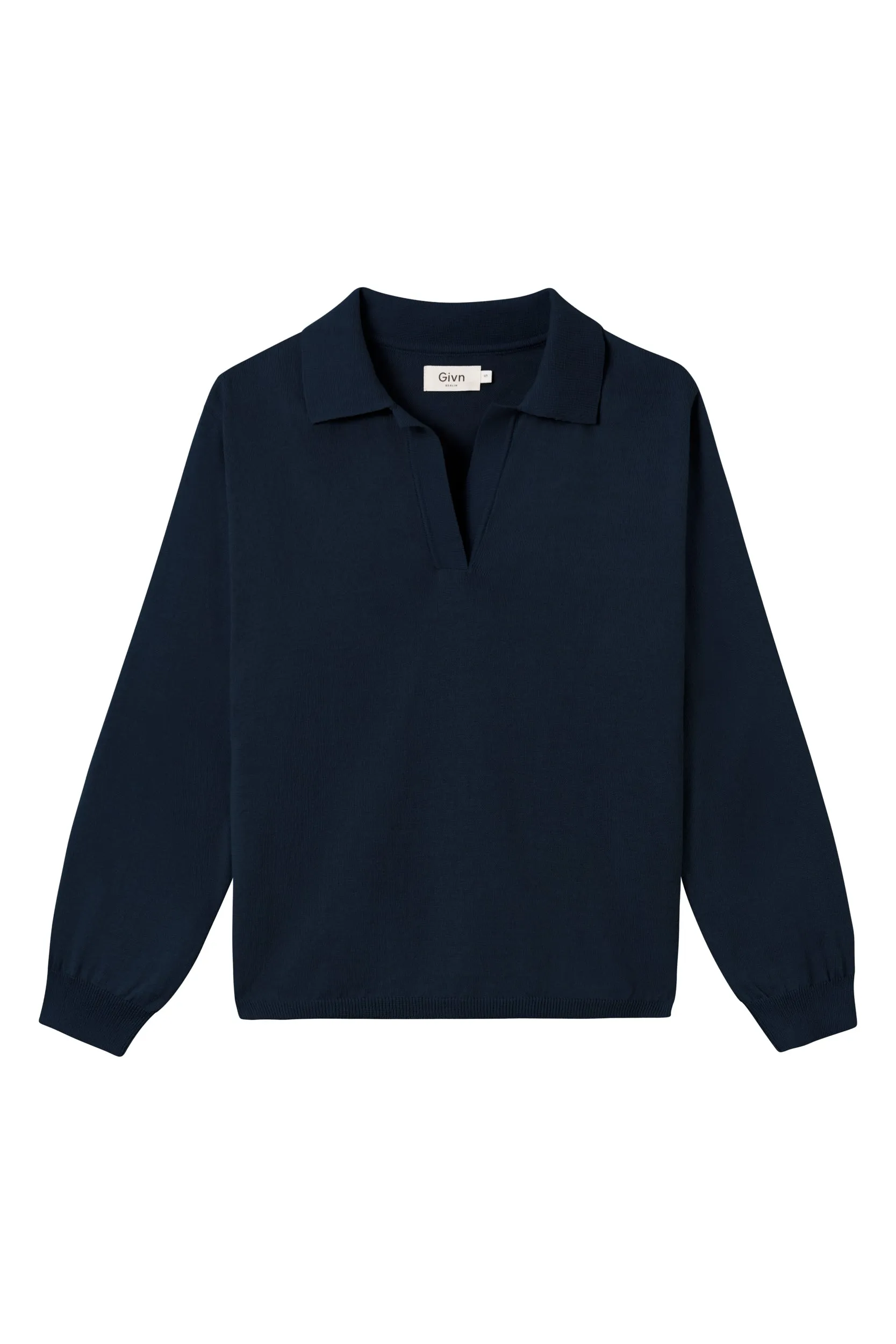 Organic Cotton Knit Sweater CAMILLA - Midnight Blue Givn Berlin