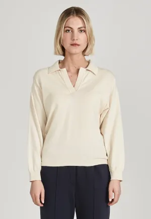 Organic Cotton Knit Sweater CAMILLA - Undyed Givn Berlin
