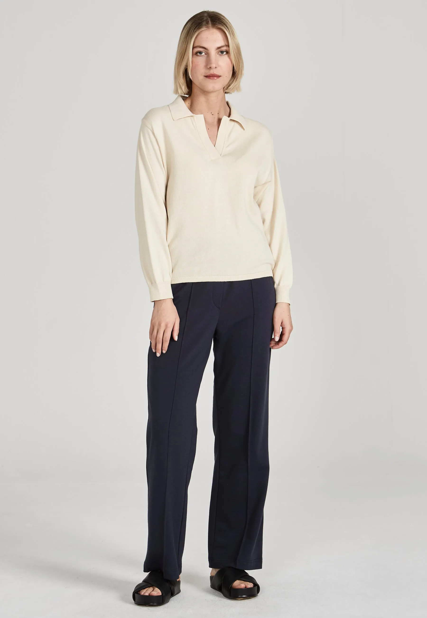 Organic Cotton Knit Sweater CAMILLA - Undyed Givn Berlin