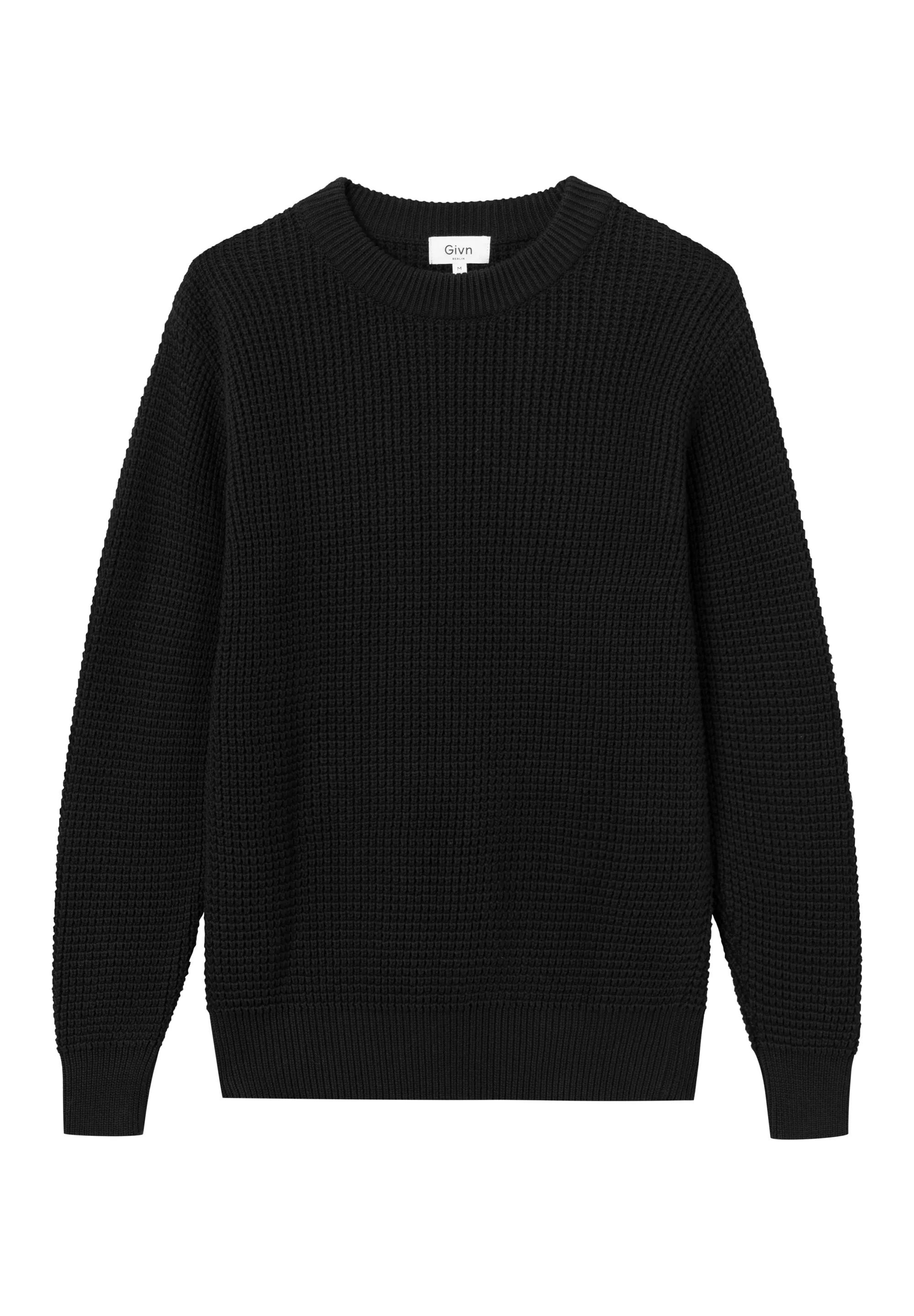 Organic Cotton Knit Sweater CARLOS - Black Givn Berlin