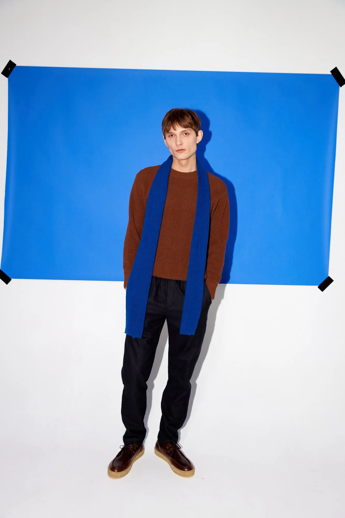 Organic Cotton Knit Sweater CARLOS - Chestnut Brown Givn Berlin