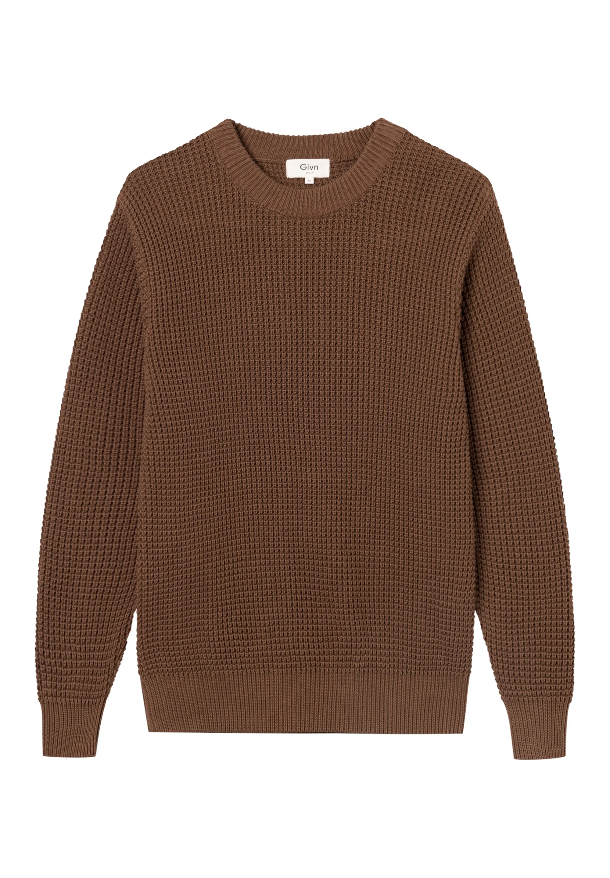Organic Cotton Knit Sweater CARLOS - Chestnut Brown Givn Berlin