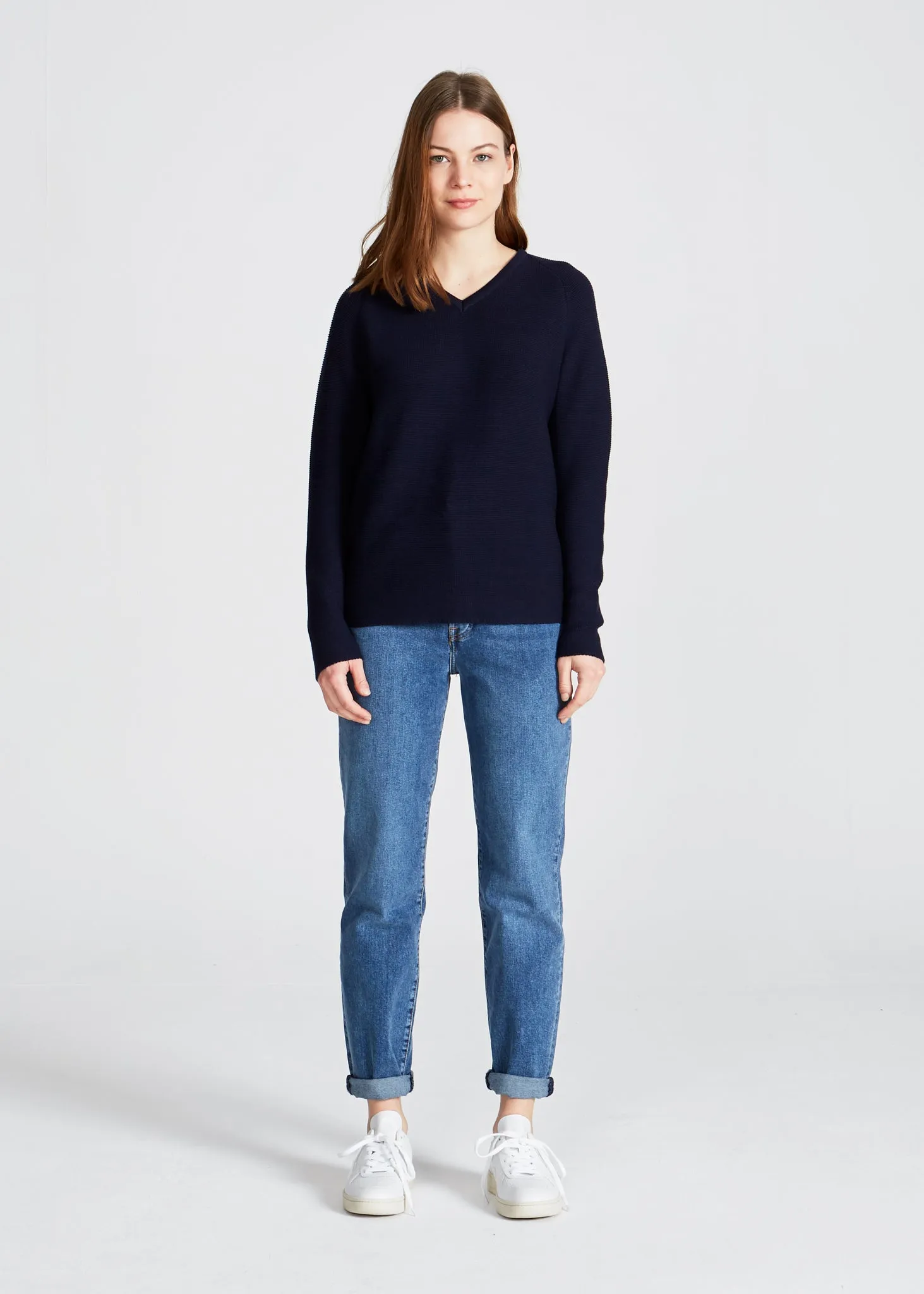 Organic Cotton Knit Sweater CHELSEA - Blue Givn Berlin