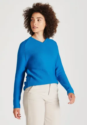 Organic Cotton Knit Sweater CHELSEA - Imperial Blue Givn Berlin