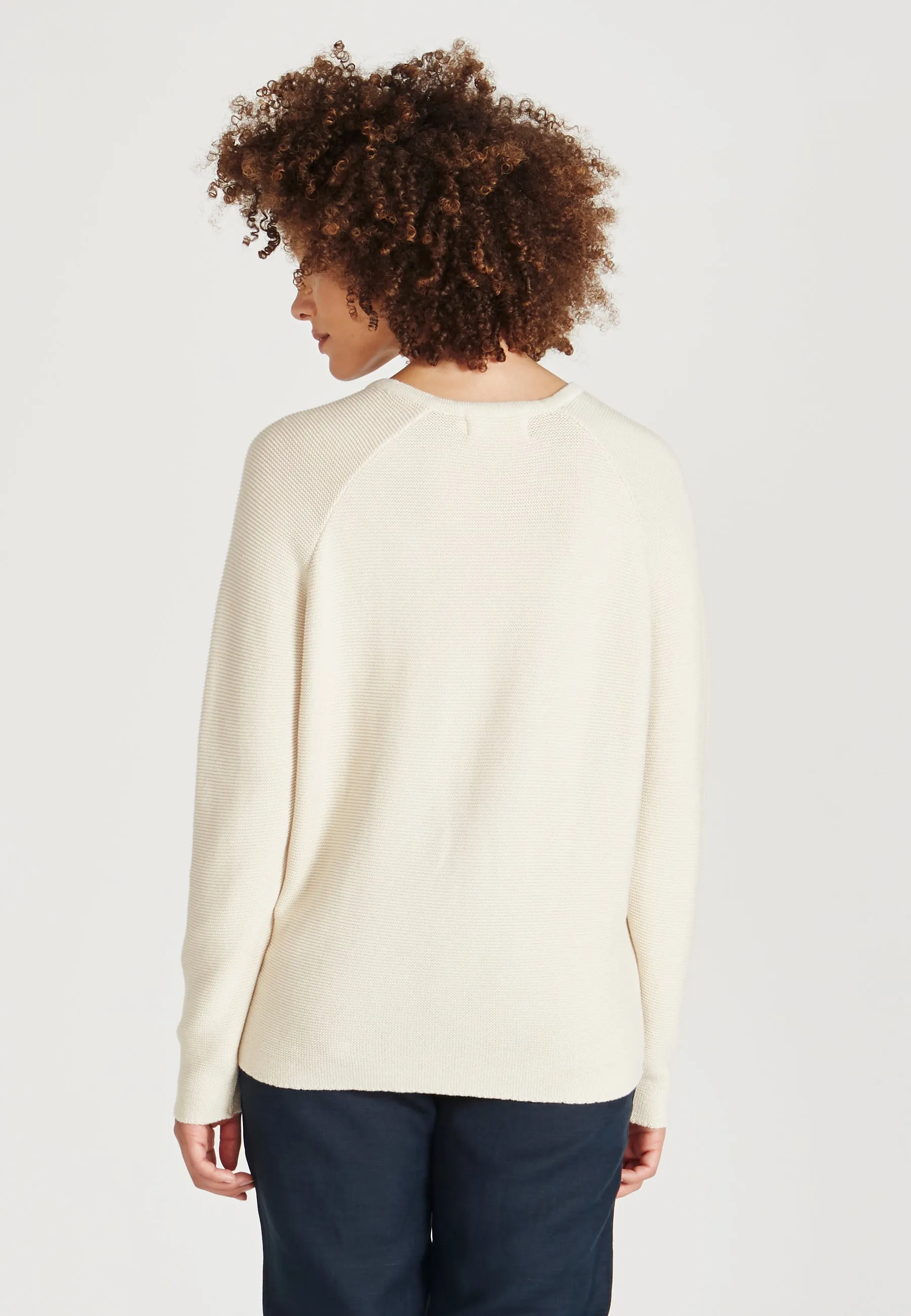 Organic Cotton Knit Sweater CHELSEA - Light Beige Givn Berlin