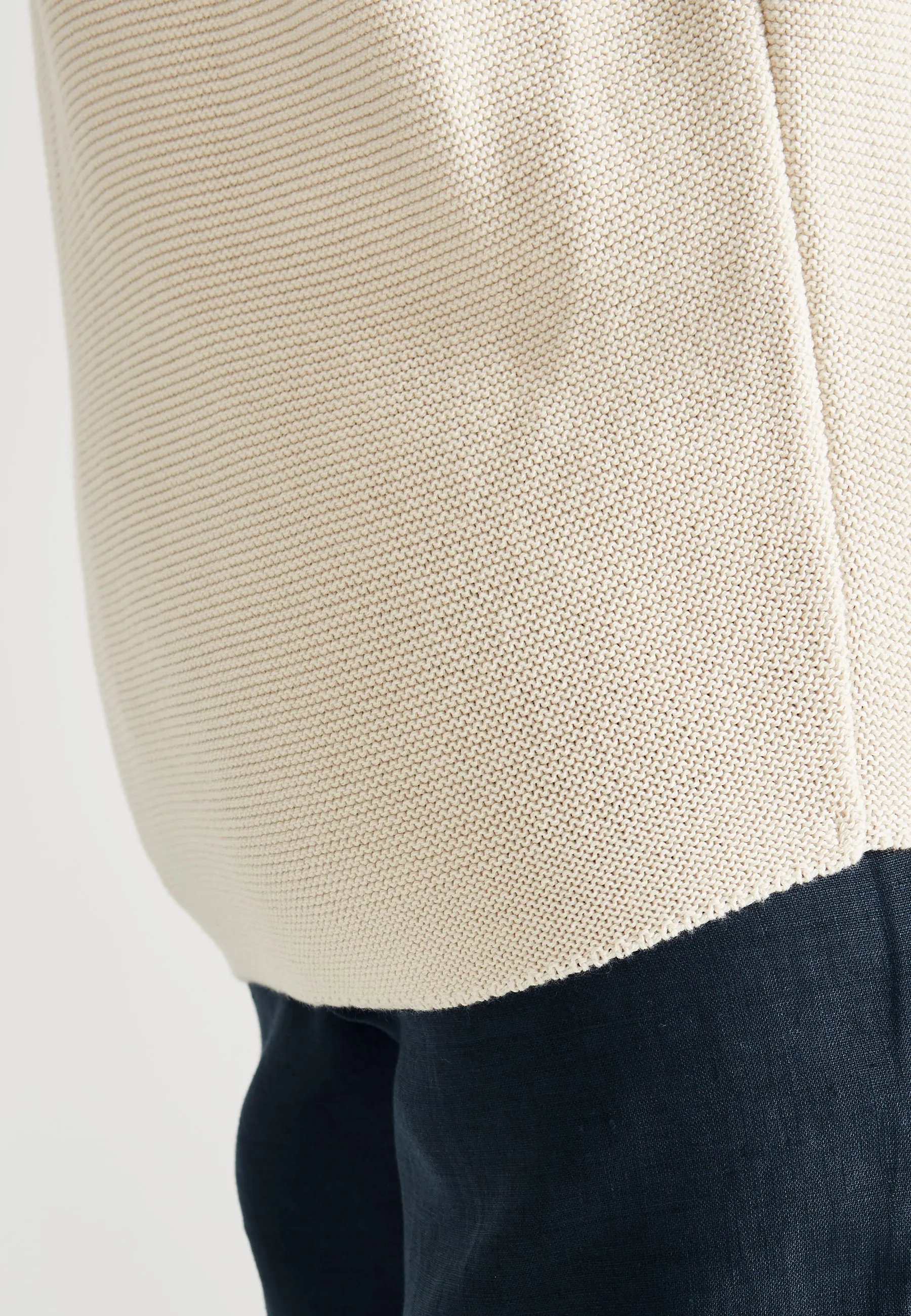Organic Cotton Knit Sweater CHELSEA - Light Beige Givn Berlin