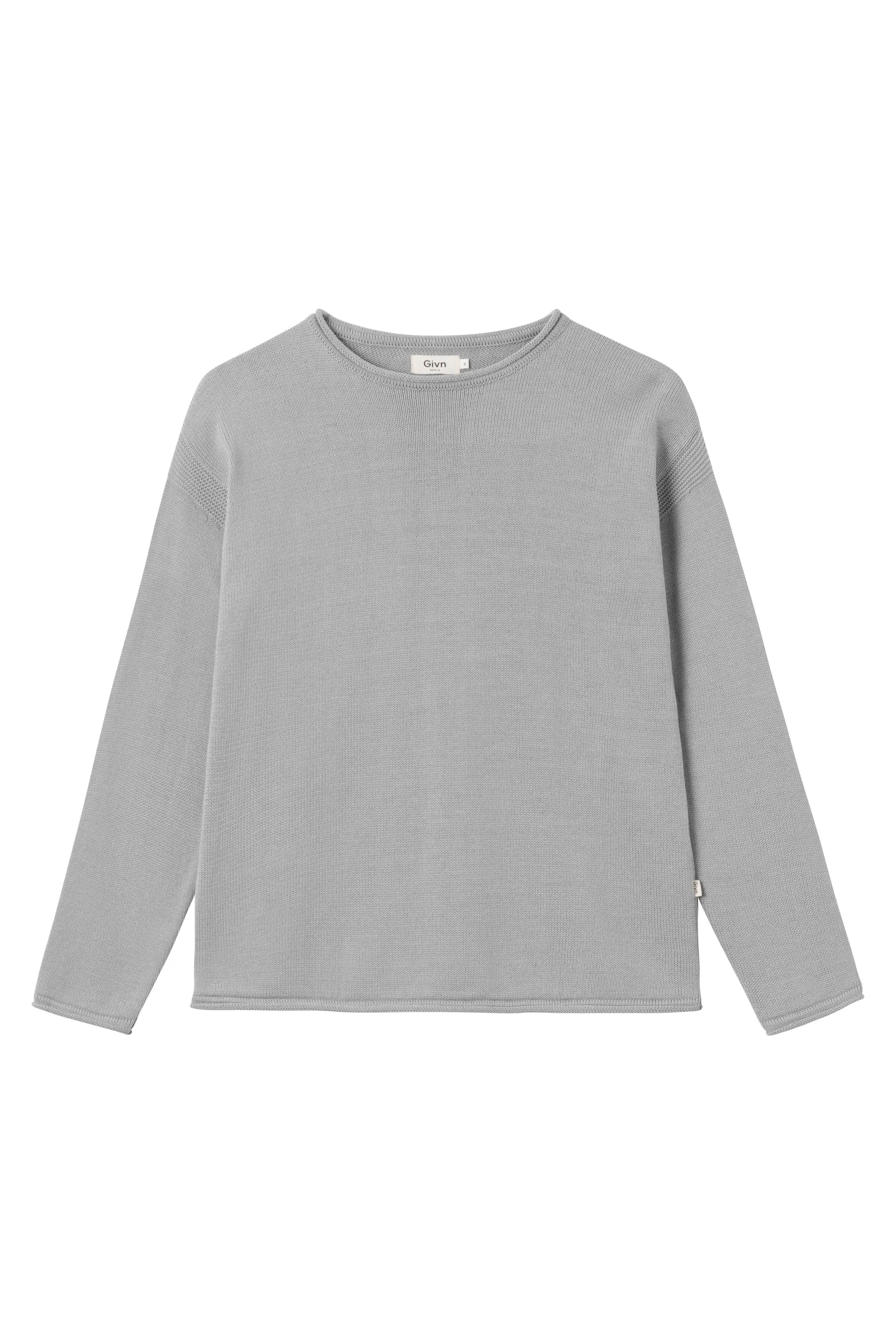 Organic Cotton Knit Sweater DANNY - Light Grey Givn Berlin