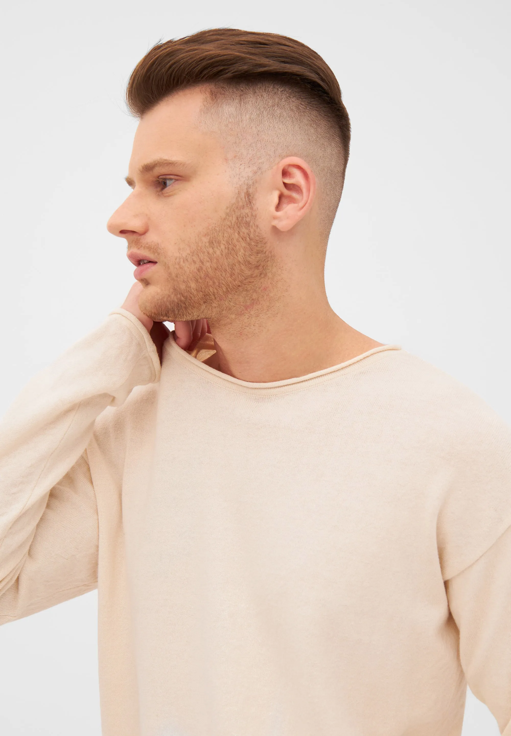 Organic Cotton Knit Sweater DENIS - Off White Givn Berlin
