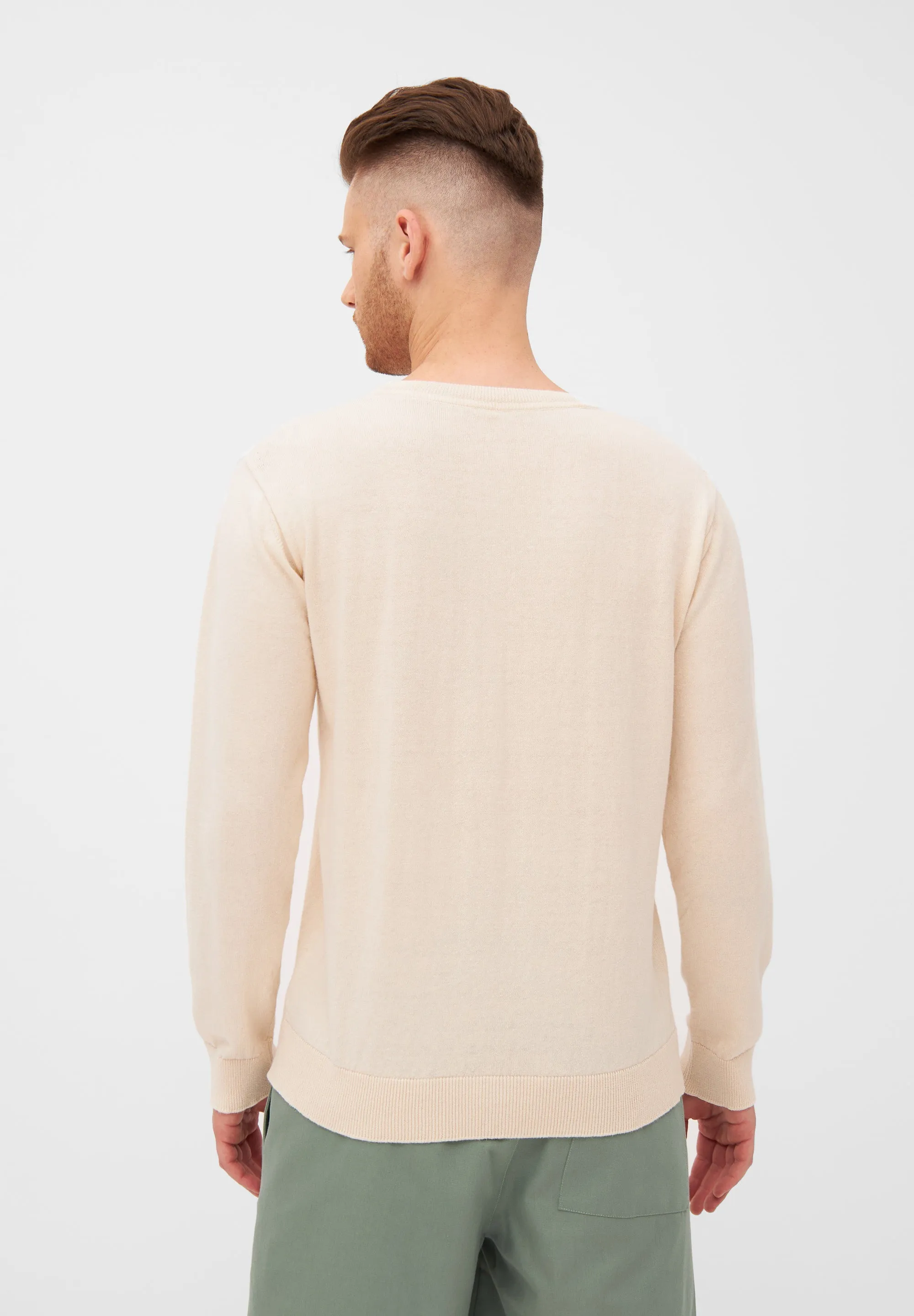 Organic Cotton Knit Sweater EDDIE - Off White Givn Berlin