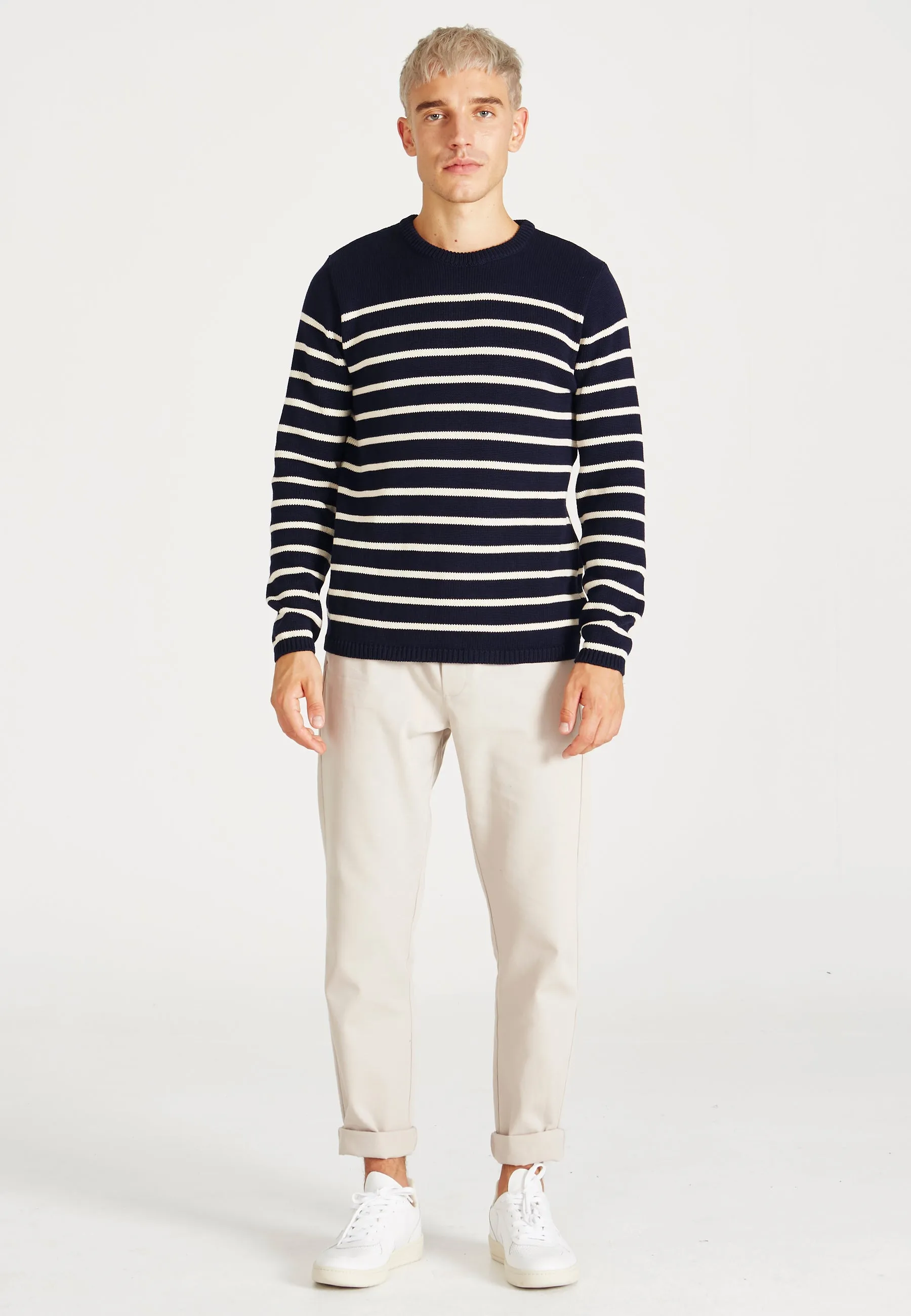 Organic Cotton Knit Sweater ELIJAH - Blue Givn Berlin