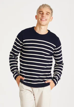 Organic Cotton Knit Sweater ELIJAH - Blue Givn Berlin