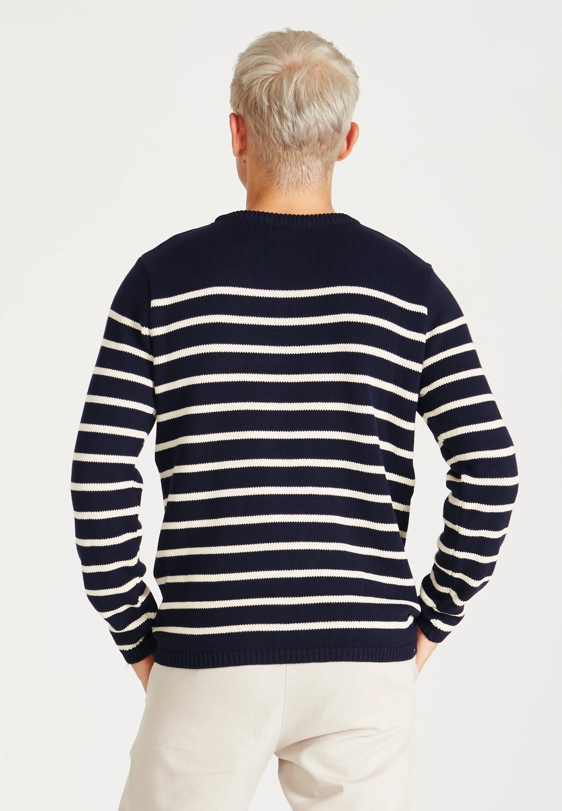 Organic Cotton Knit Sweater ELIJAH - Blue Givn Berlin