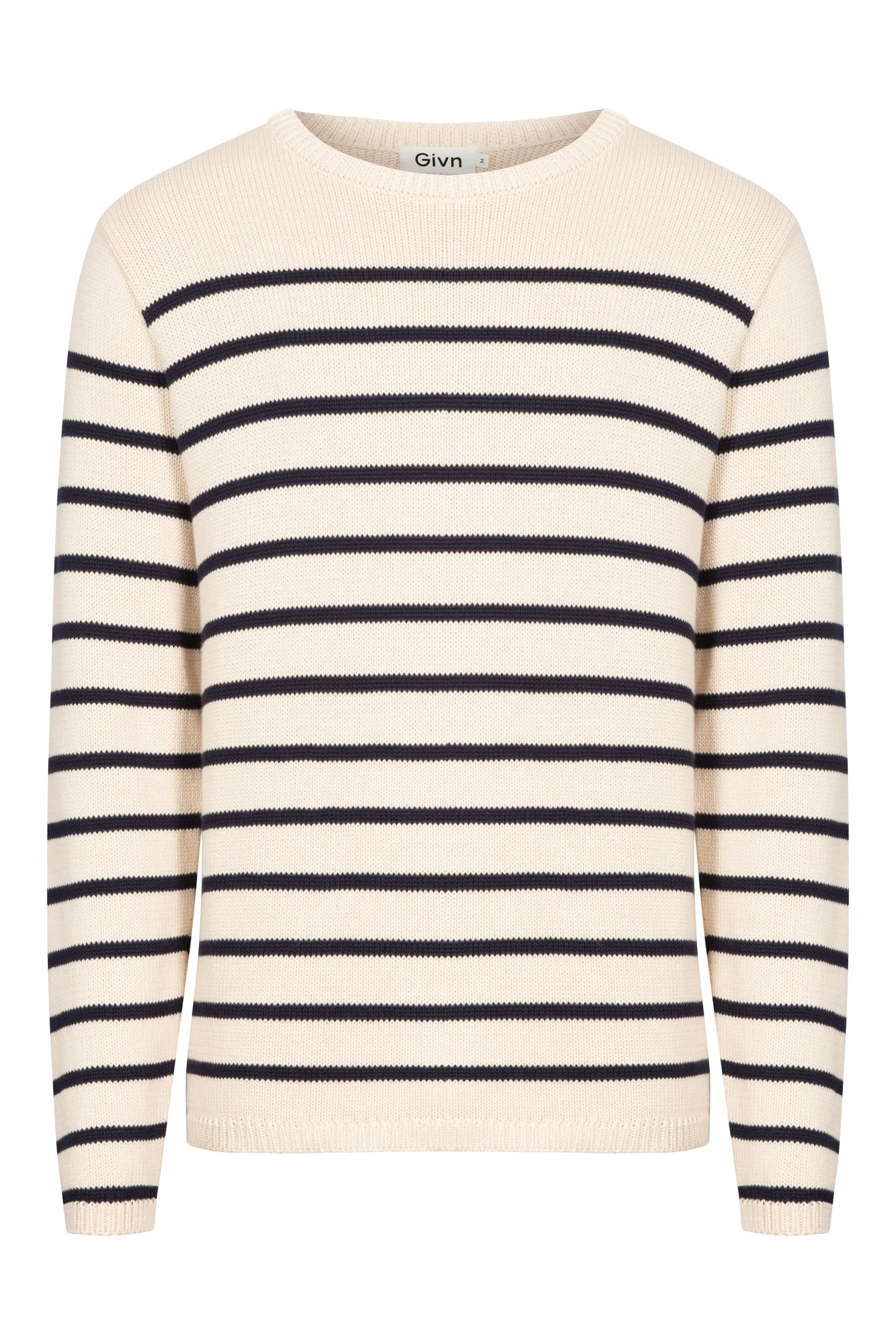 Organic Cotton Knit Sweater ELIJAH - Light Beige Givn Berlin