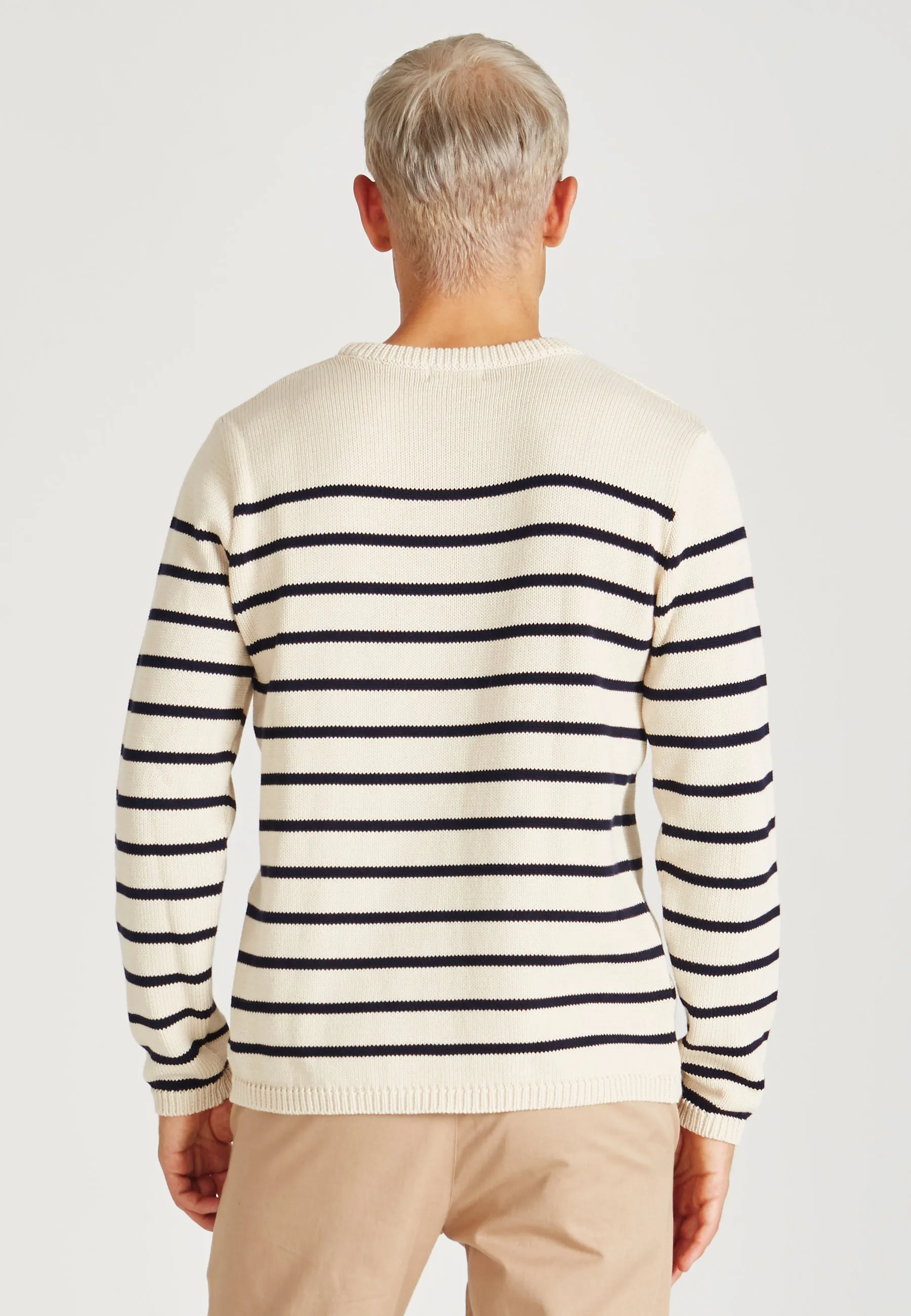 Organic Cotton Knit Sweater ELIJAH - Light Beige Givn Berlin