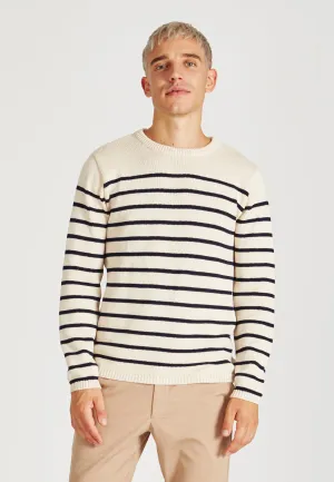 Organic Cotton Knit Sweater ELIJAH - Light Beige Givn Berlin